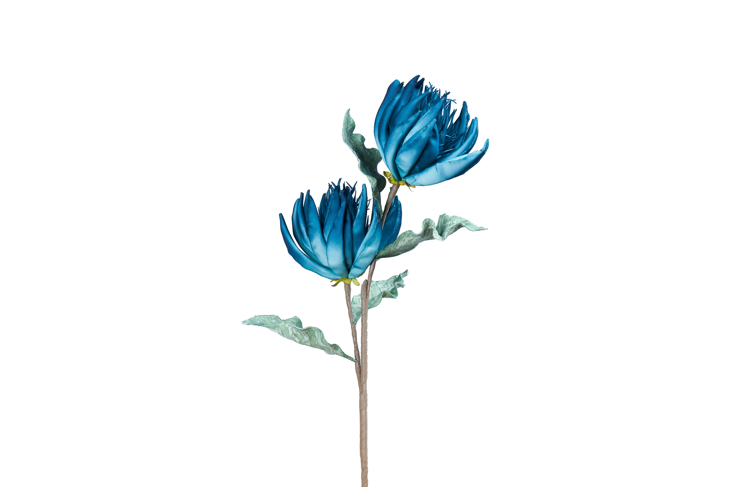 Kunstblume mit 2 Blüten blau L=89cm AF7156 A02