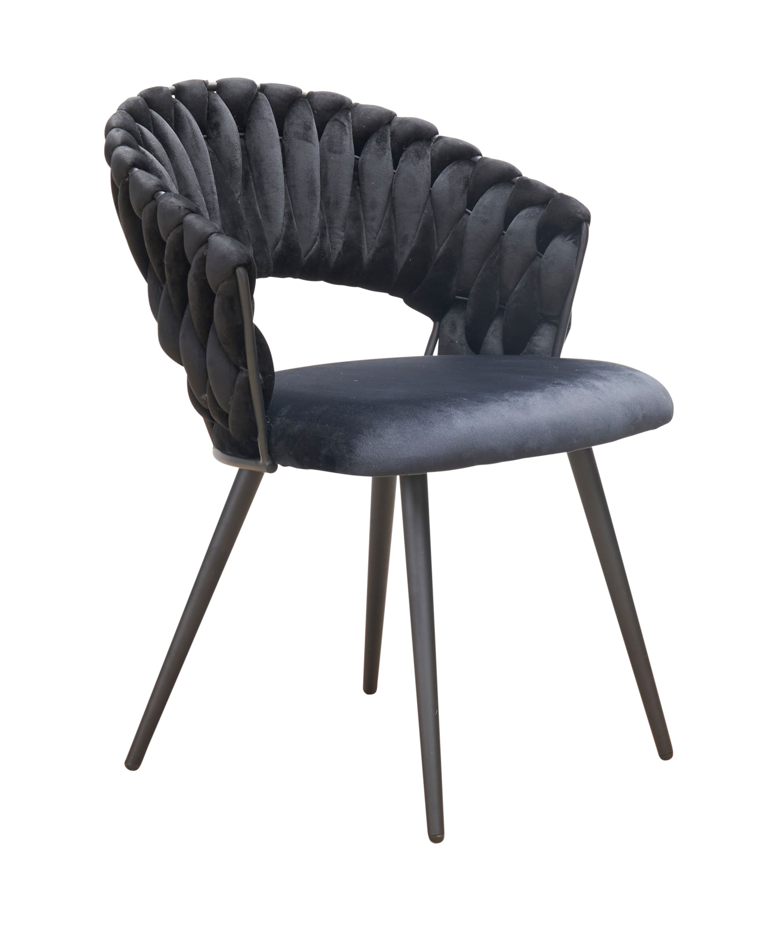 Stuhl Nancy Rückenlehne Velvet schwarz Stuhl Nancy Rückenlehne Velvet schwarz