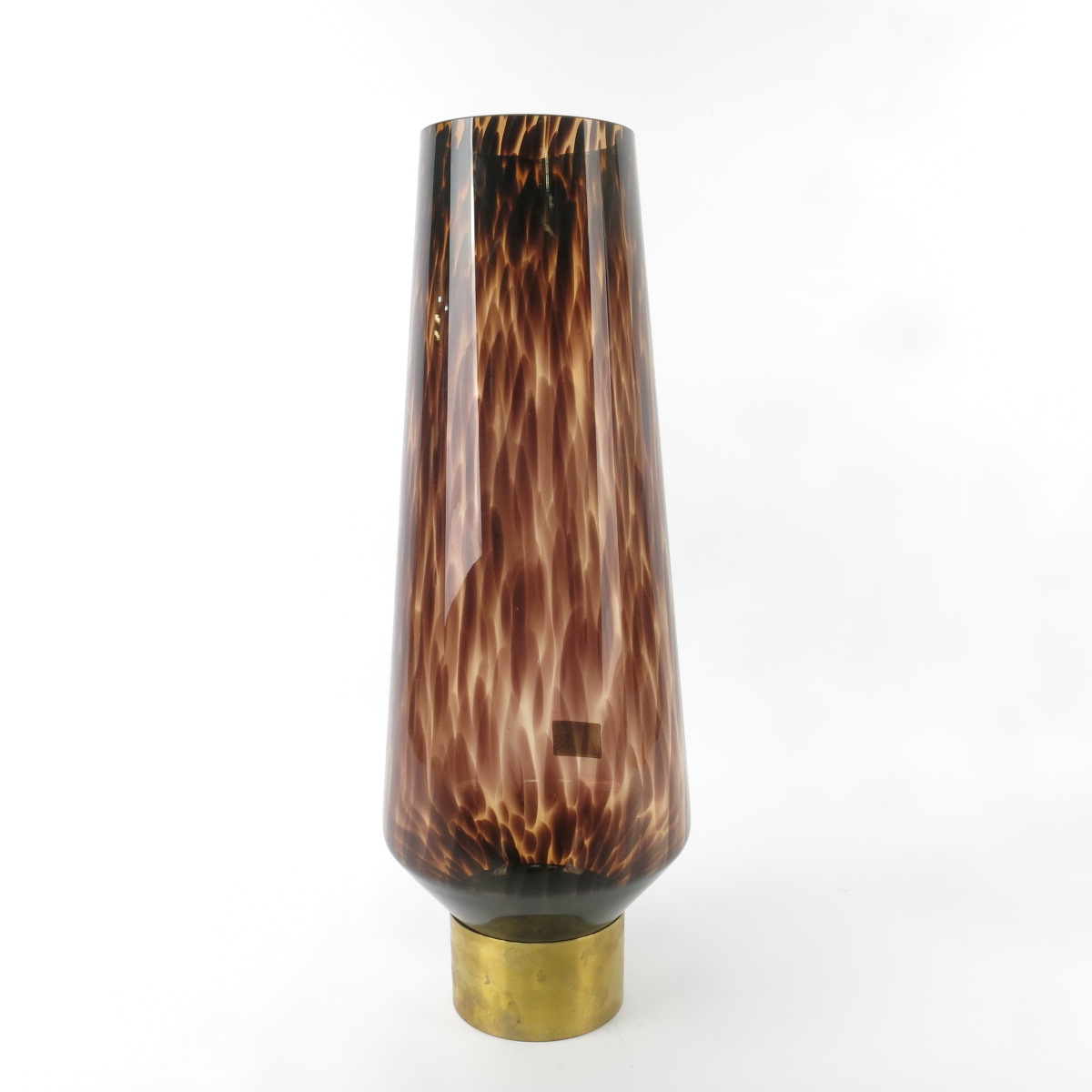 Vase mit Sockel Glas Horndesign H=60cm