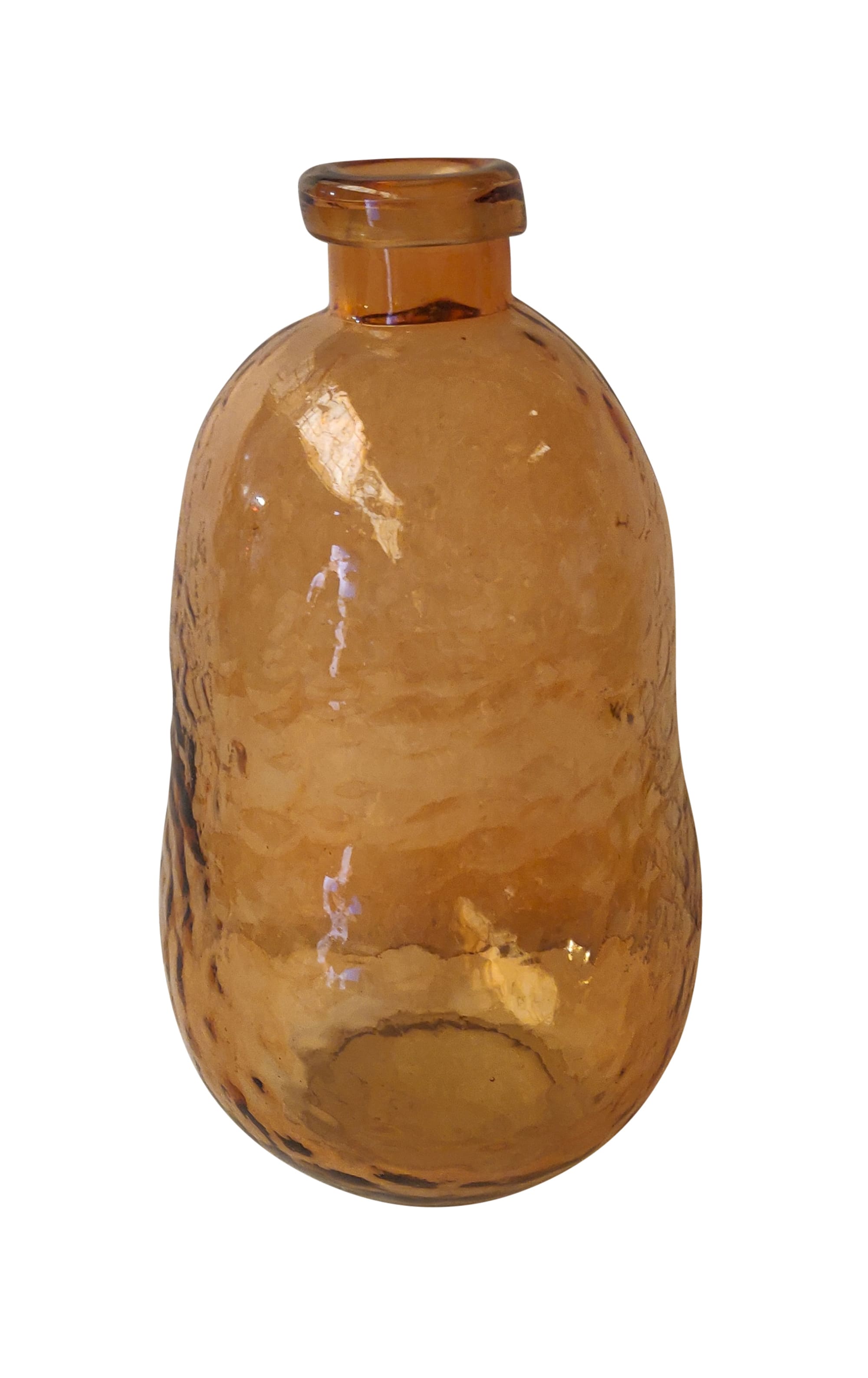 Flaschenvase Glas Bubble orange 15x15x28cm