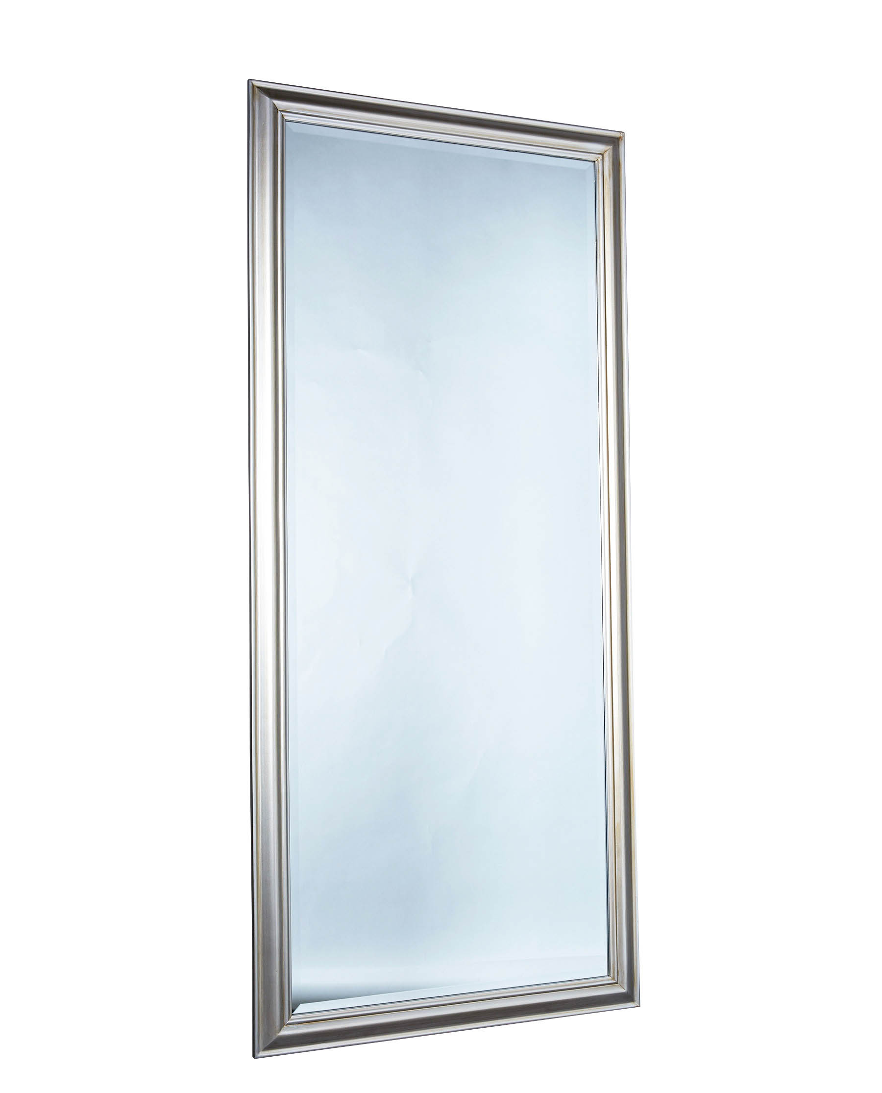 Wandspiegel Holzrahmen schlicht silber 80x180cm