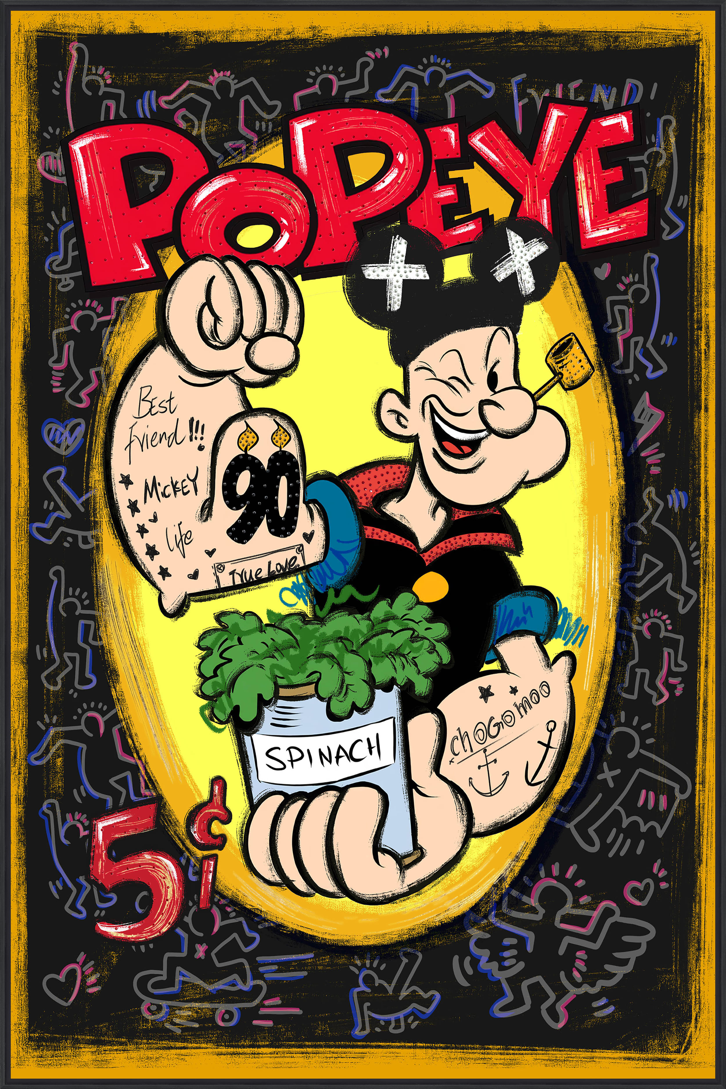 Wandbild Frame Popeye 80x120cm
