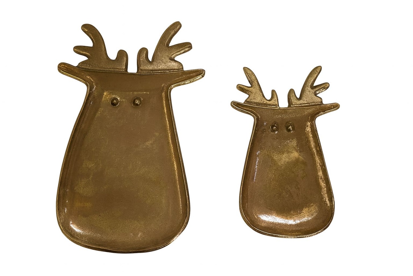 Schale Rentier S/2 Alu Messing gold