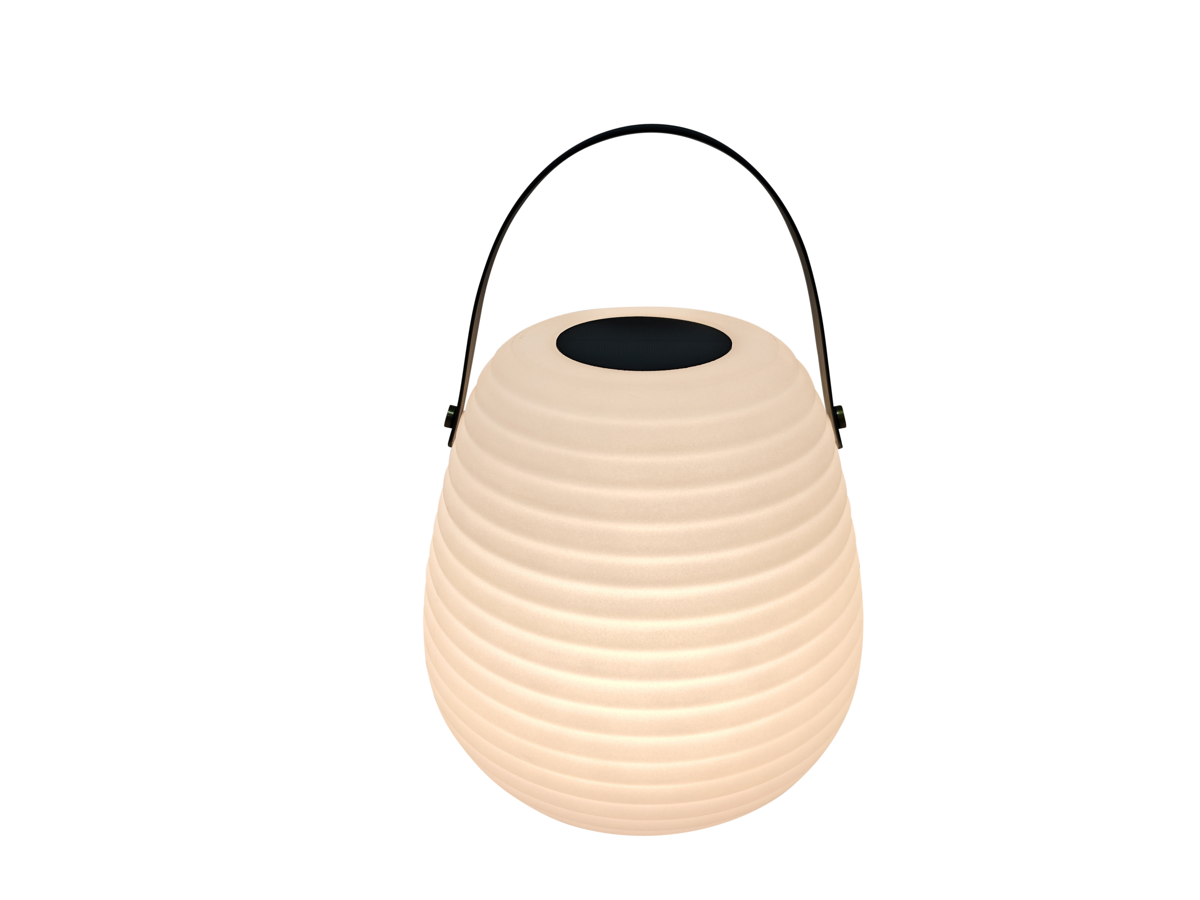 LED Solarlampe oval L 27×27×28cm