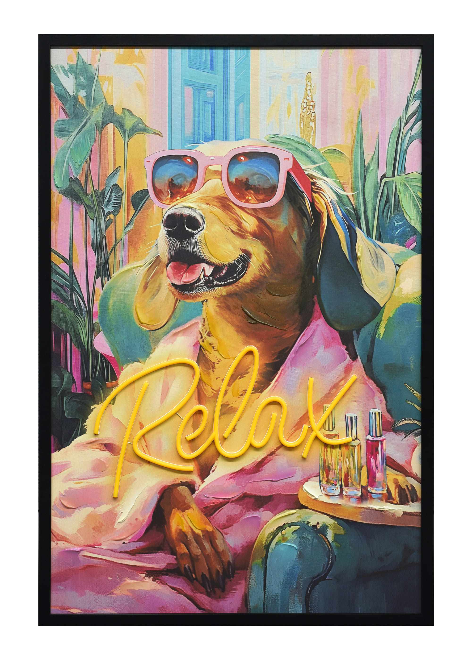 Bild LED dog 60x90cm
