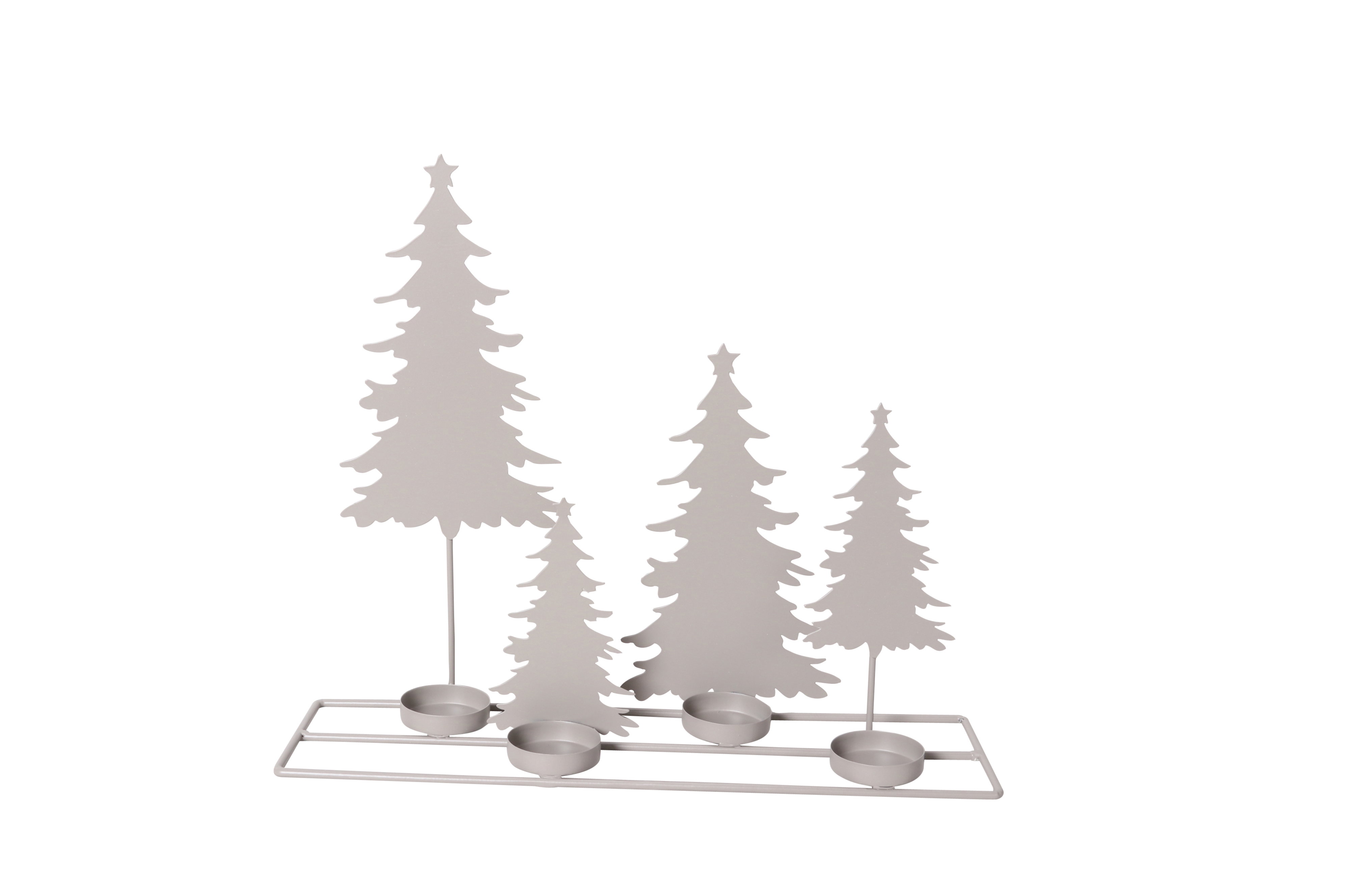 Kerzenreihe Tanne grau 38x10,5x32