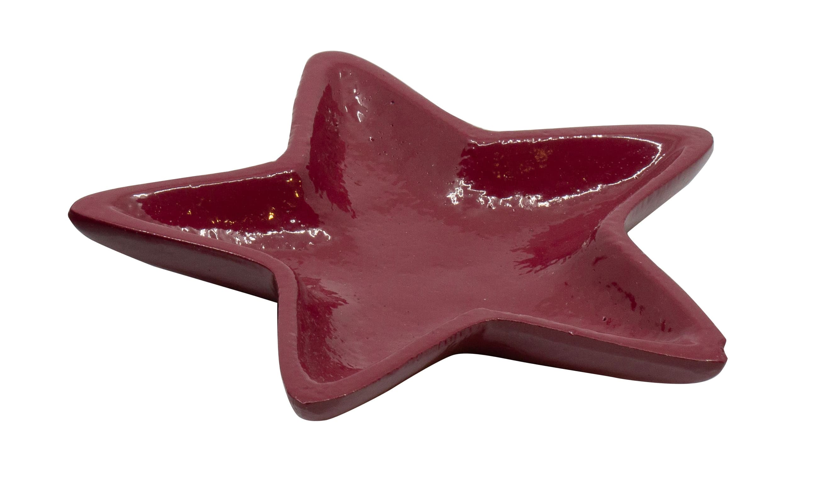 Kerzenteller Alu Stern beere klein