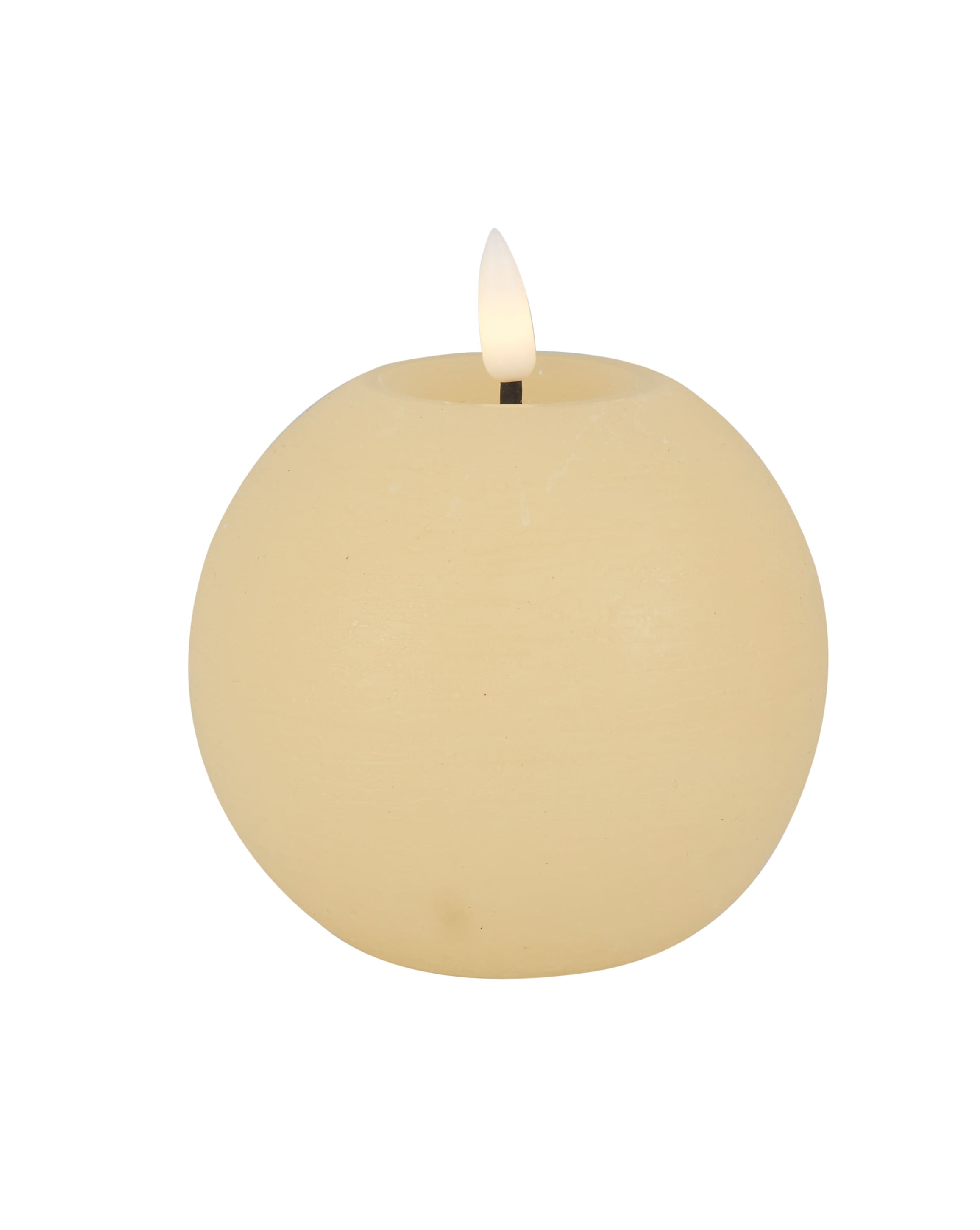 LED Kerze Kugel Rustic Design Echtwachs