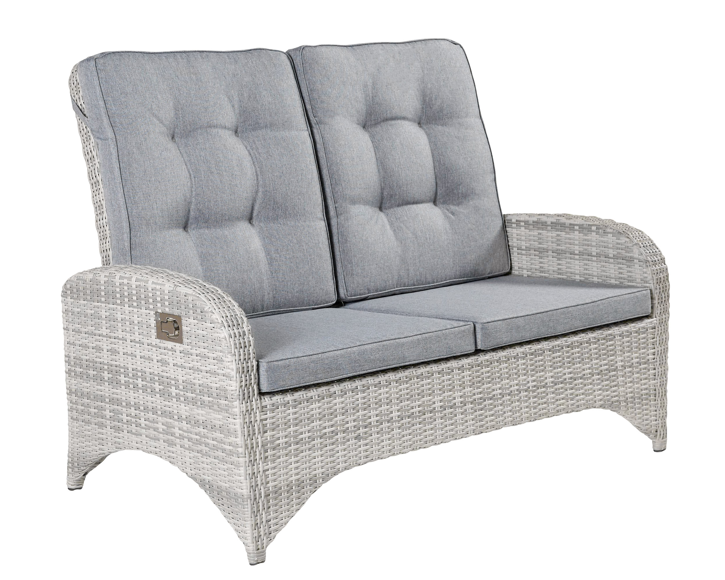 Living Sofa "Nizza" white grey, 2-Sitzer,inkl.SK