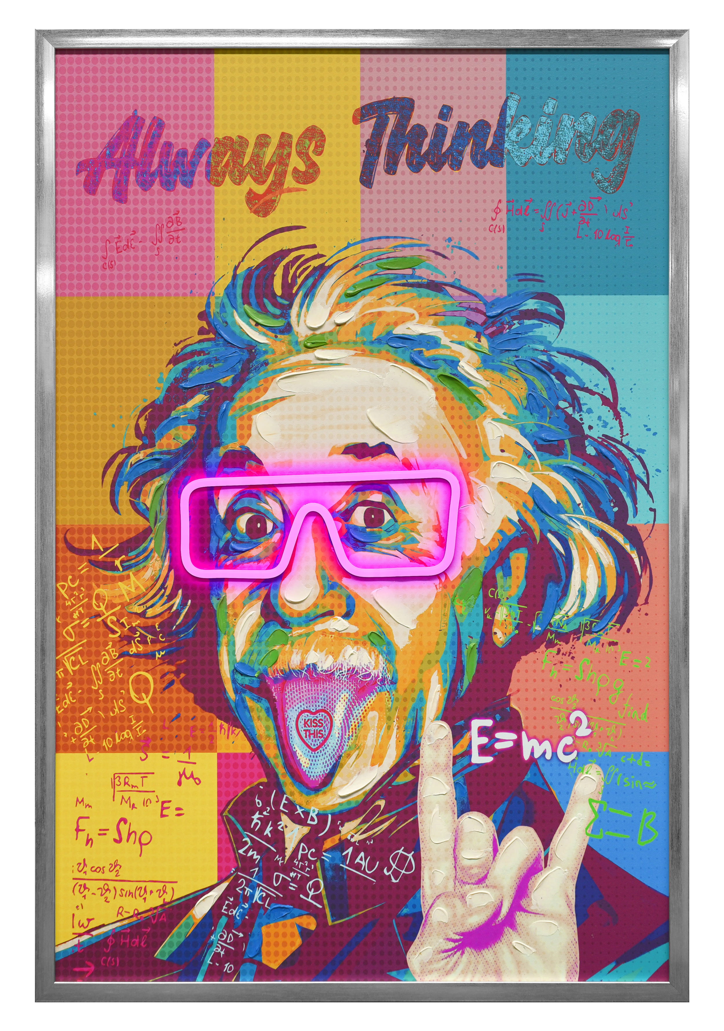 Wandbild Frame LED Pop Art Albert 60x90cm