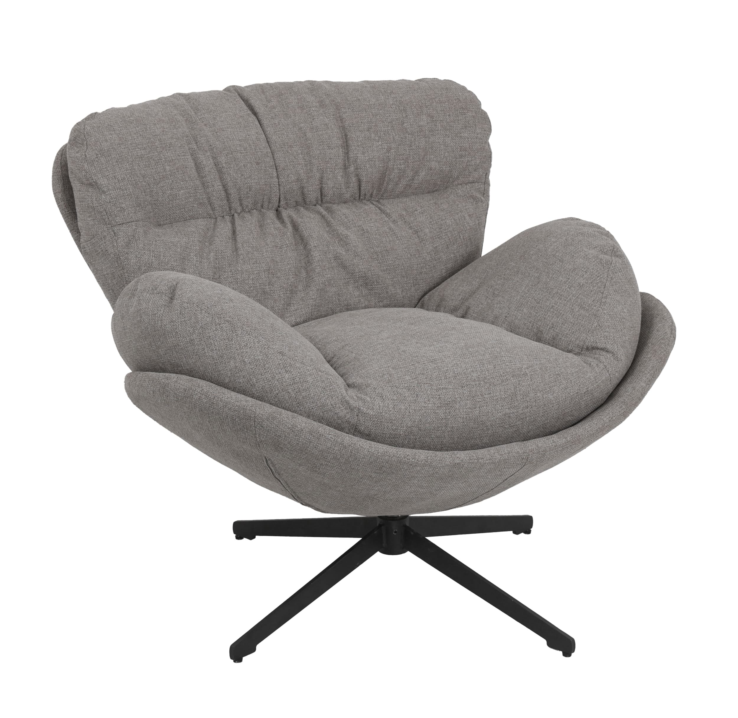 Drehsessel Pompei Stoffbezug Teddy grau