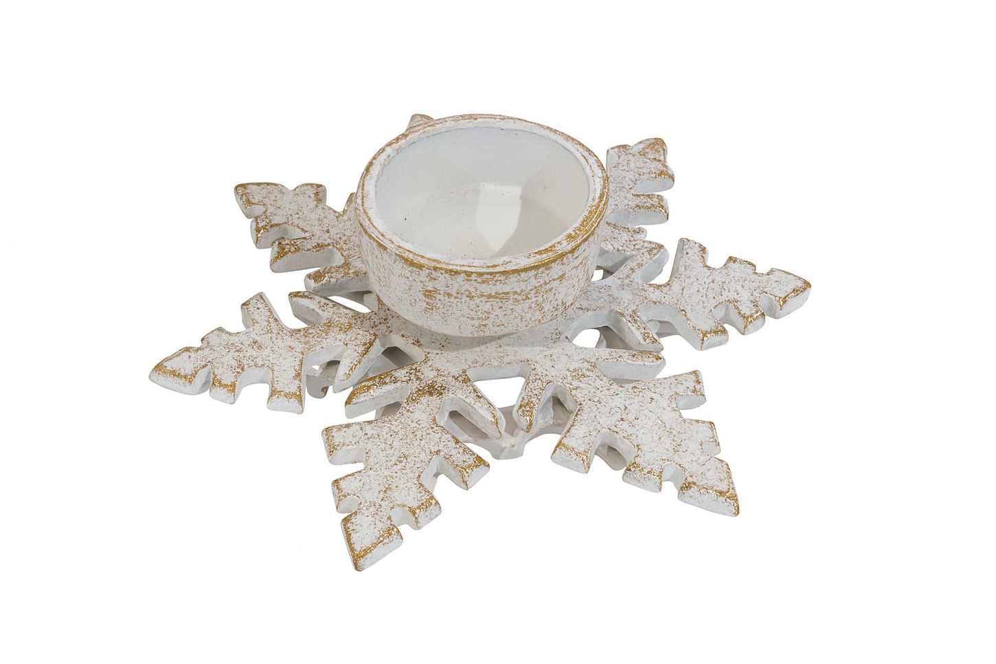 Kerzenhalter Schneeflocke Alu wg 16x16x5