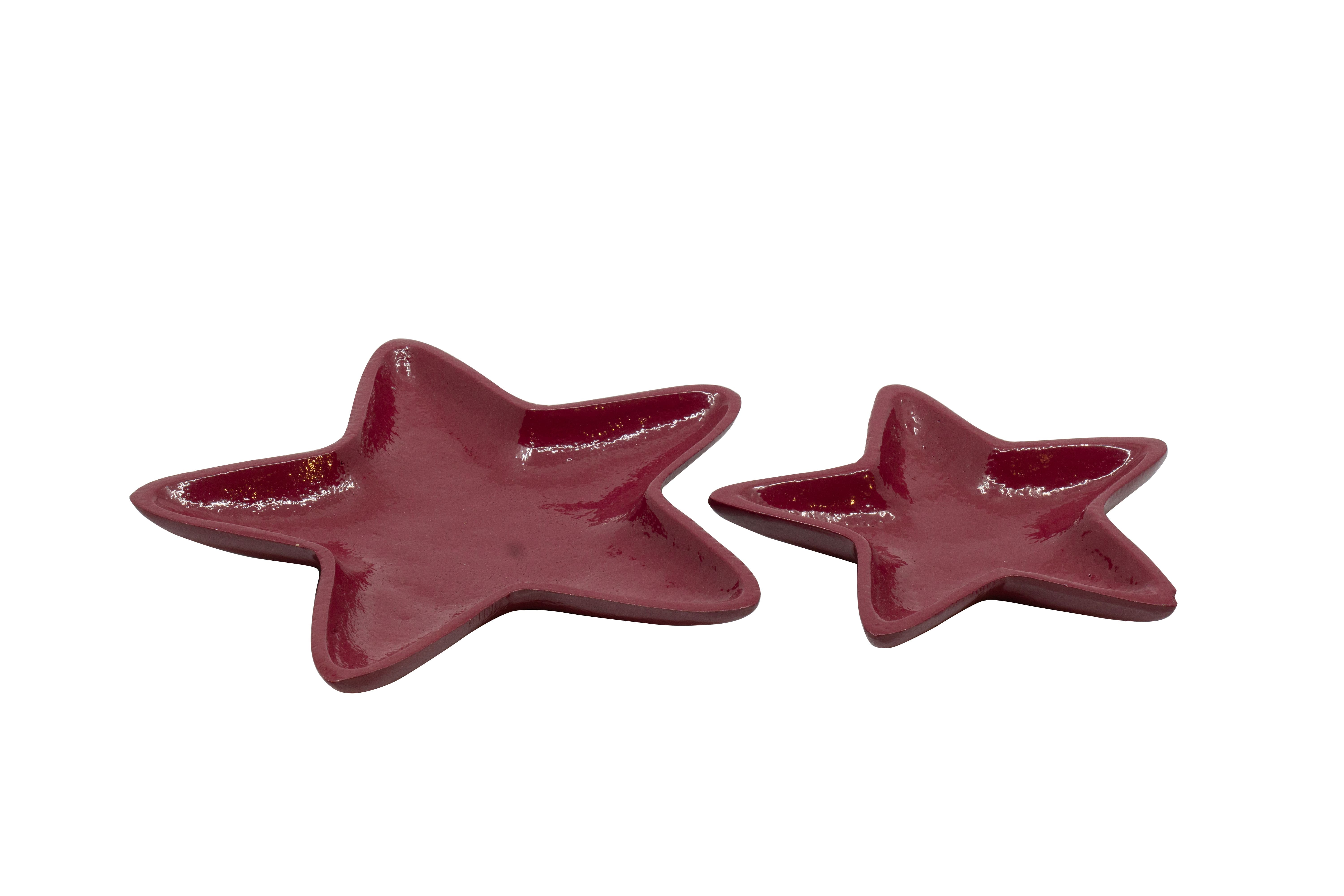 Kerzenteller Alu Stern beere klein