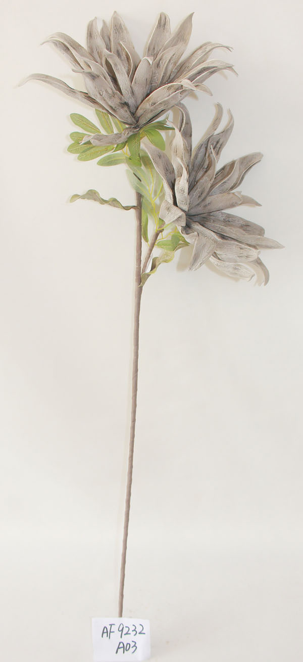 Kunstblume Blüte grau L=105cm - AF9232-A03