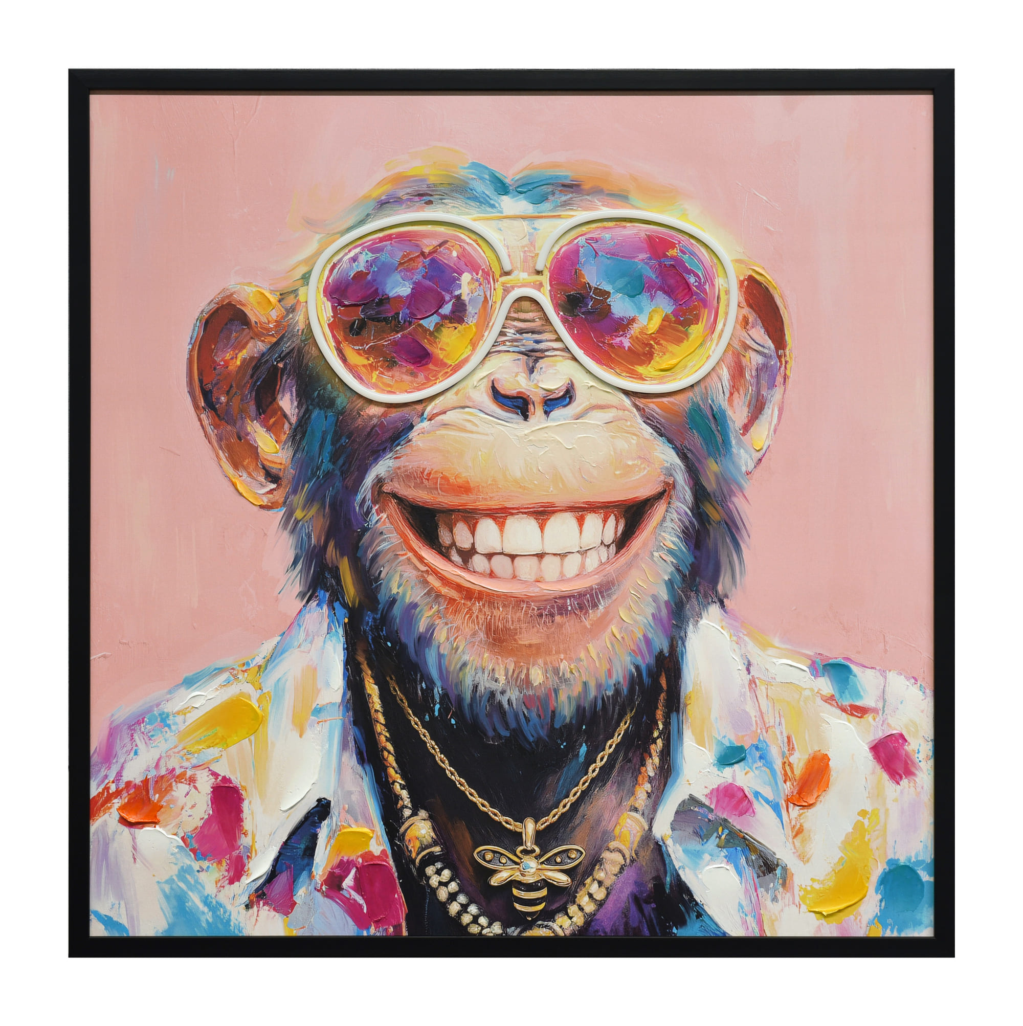 Bild LED Monkey 80x80cm