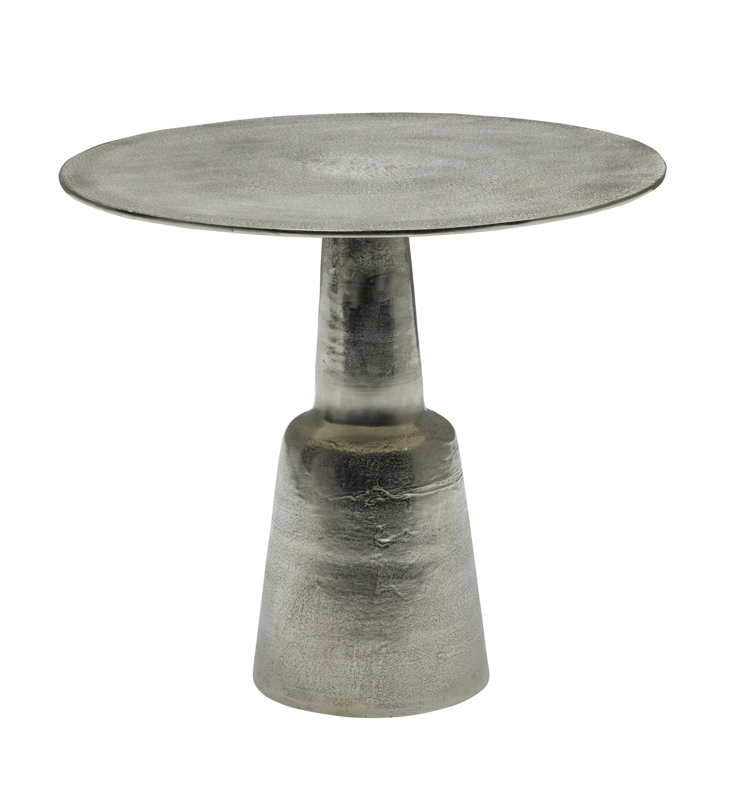 Warenträgertisch Säulenfuß Alu Nickel 82x82x73cm