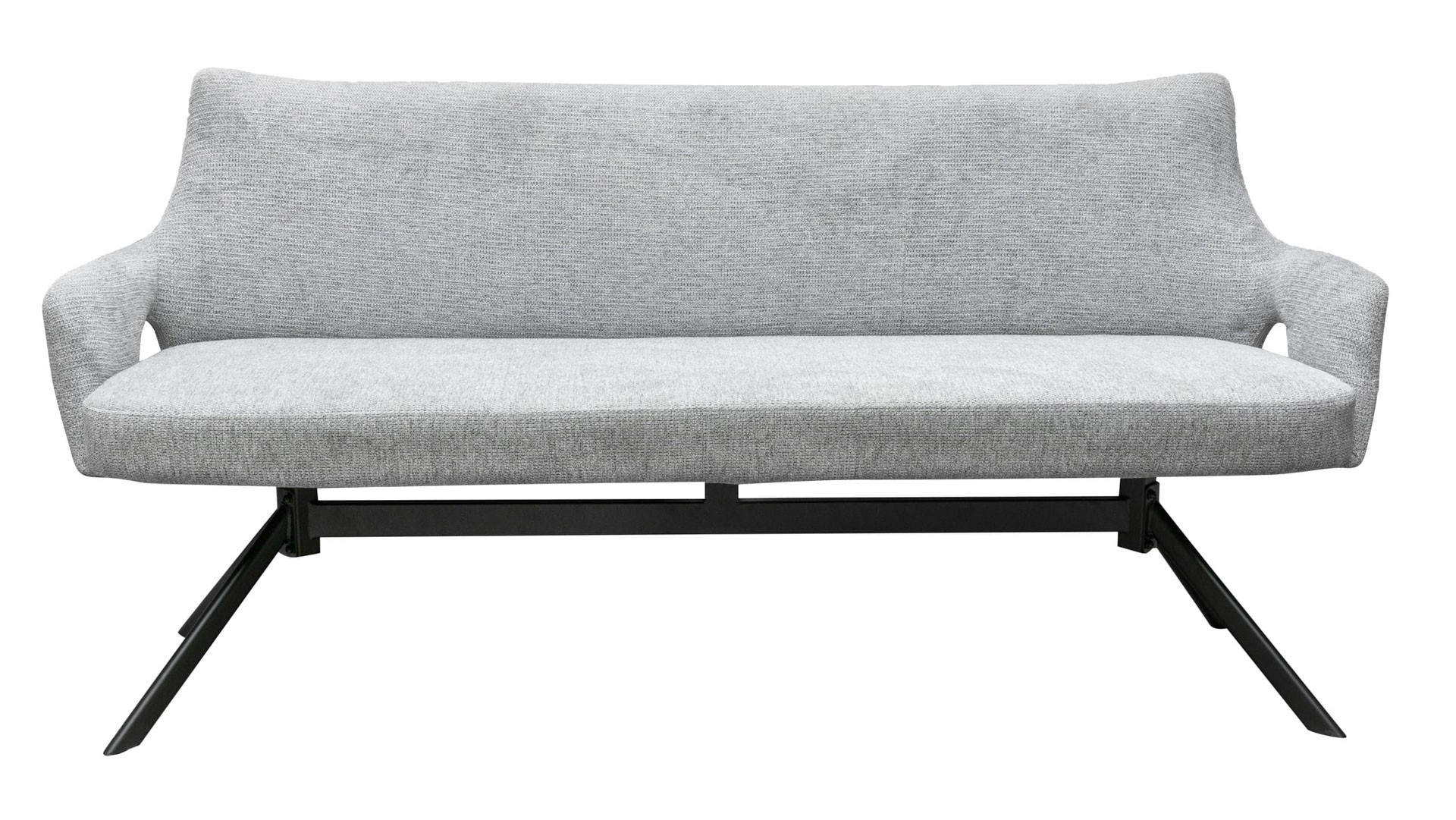 Sitzbank Livrono Webstoff grau 180x62x88cm