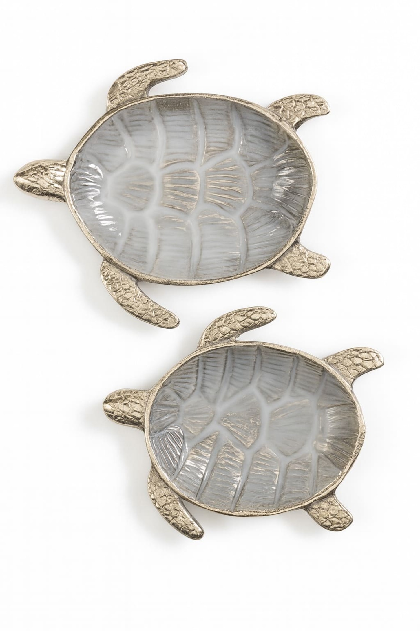 Schale Schildkröte Alu Nickel creme 23