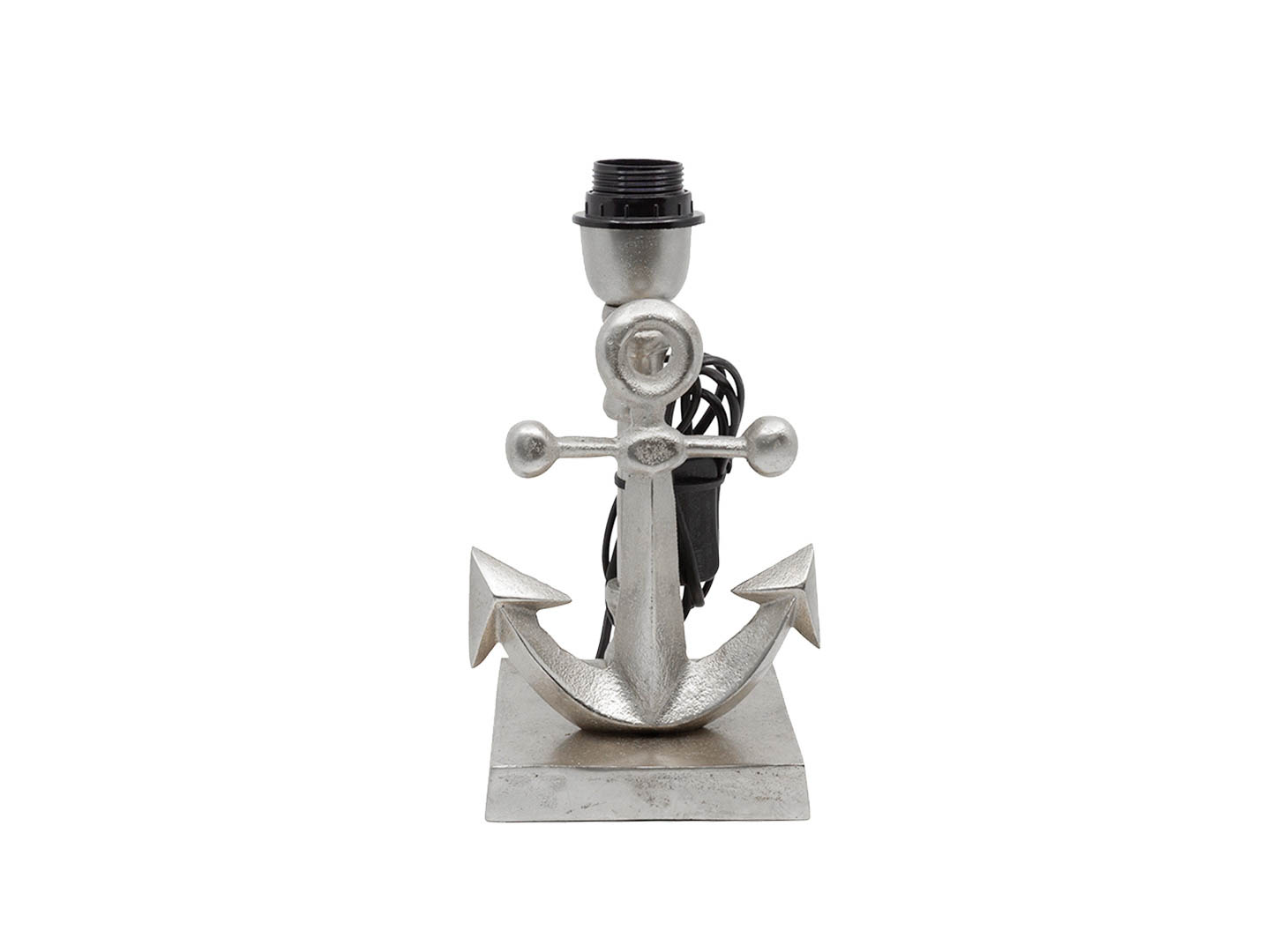 Lampenfuß Anker Alu Raw Nickel 16x13x32cm