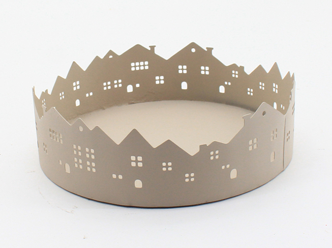 Häuserreihe Tablett sand 25