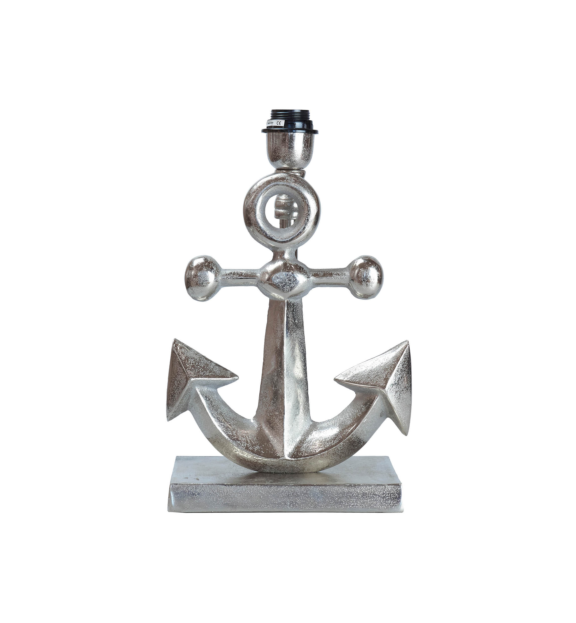 Lampenfuß Anker Alu Raw Nickel 25x13x43cm