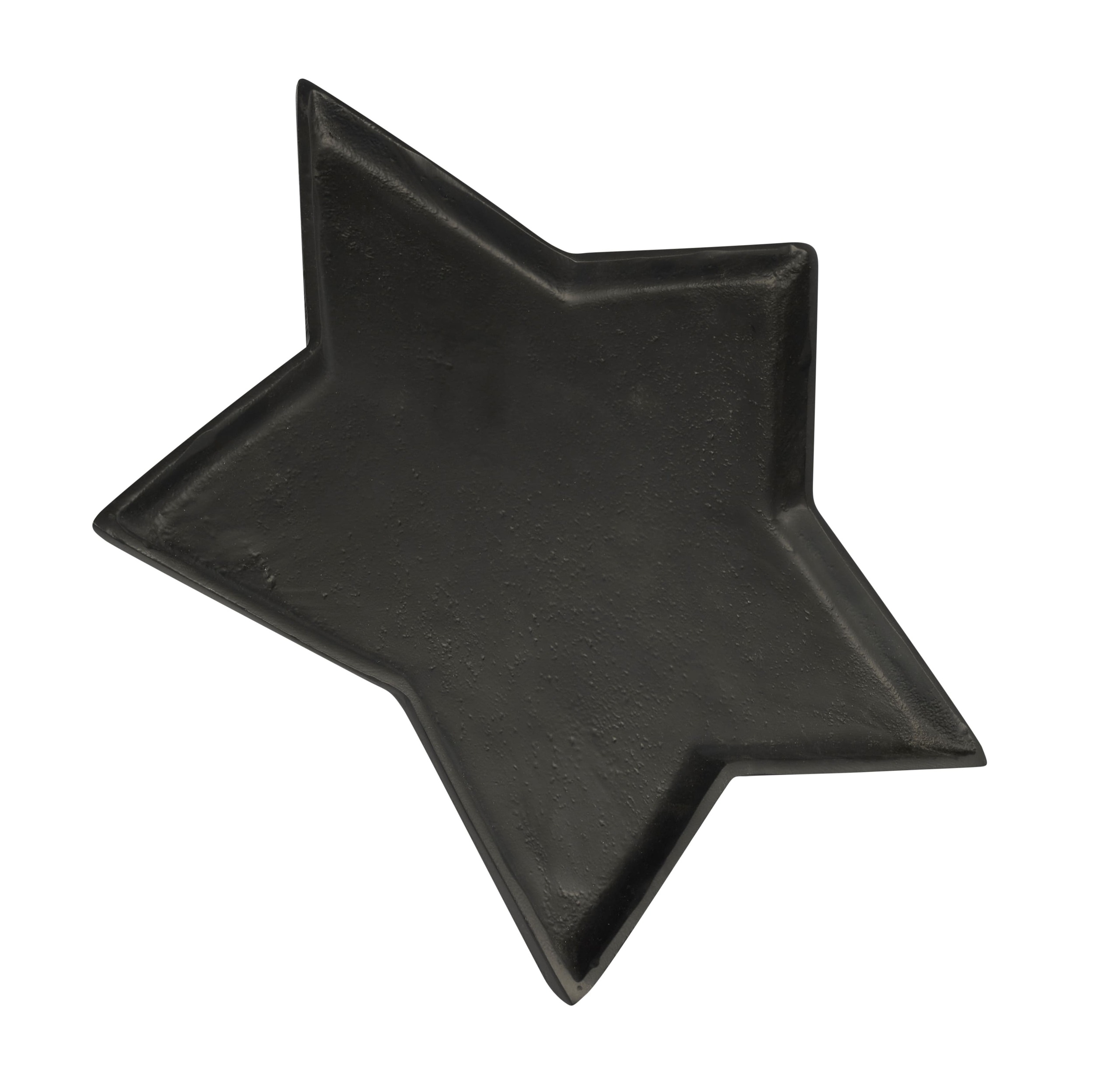 Sternenteller Alu schwarz matt 33x33x2cm
