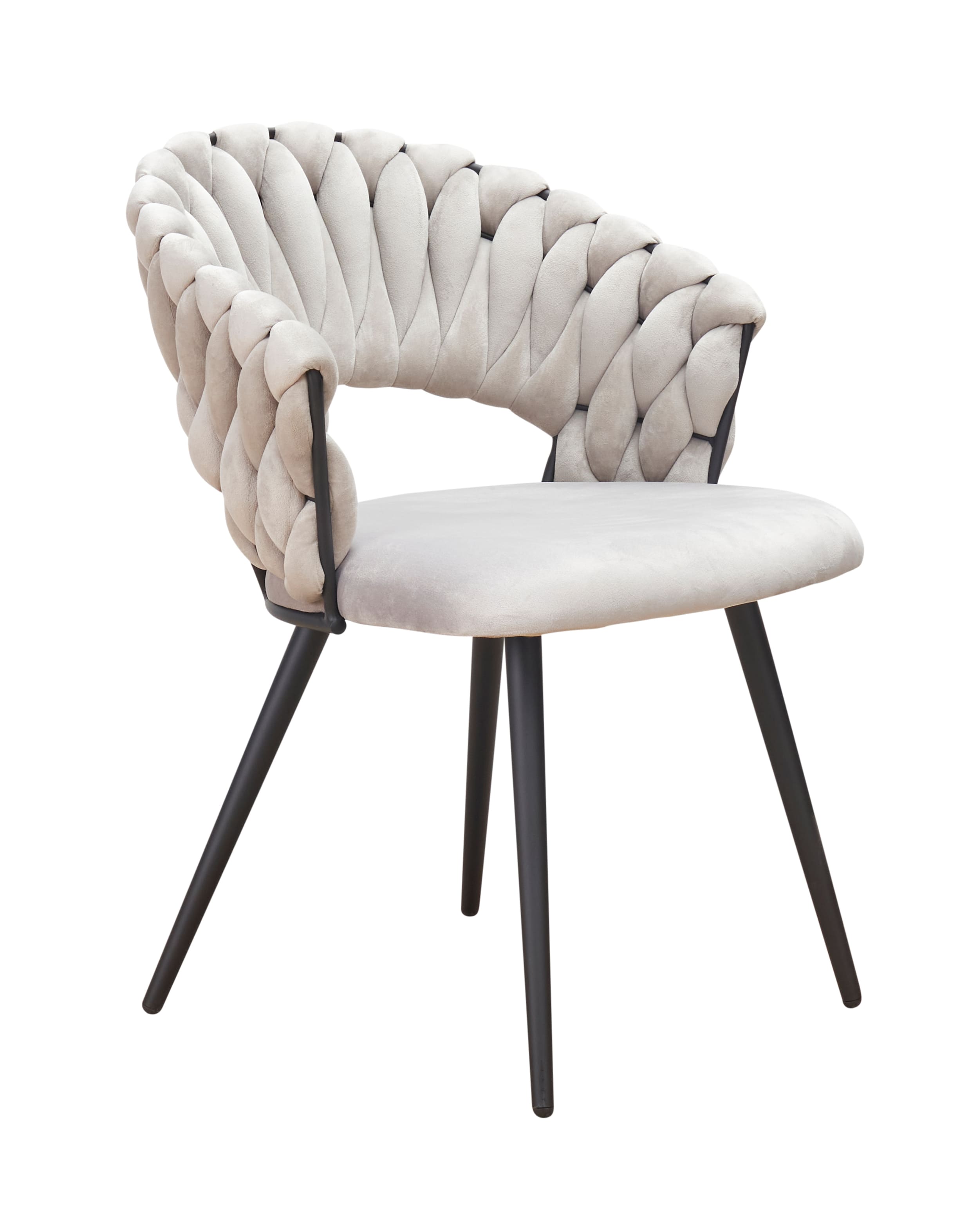 Stuhl Nancy Rückenlehne Velvet hellgrau Stuhl Nancy Rückenlehne Velvet hellgrau