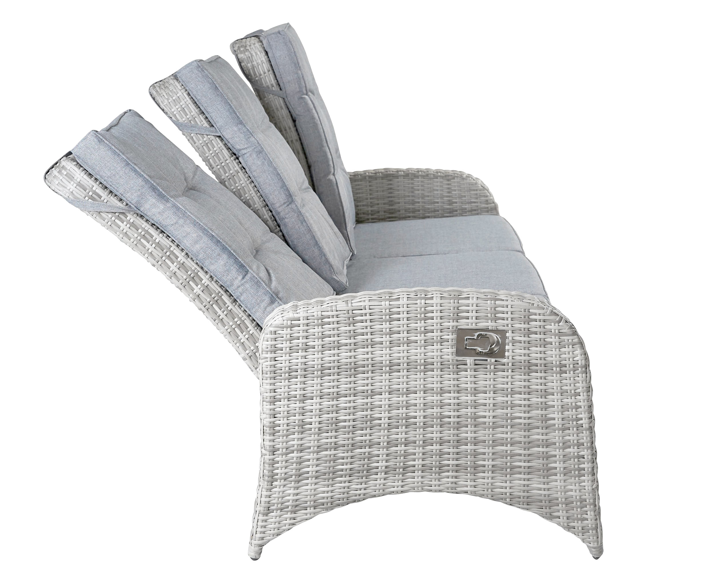 Living Sofa "Nizza" white grey, 3-Sitzer, inkl. SK
