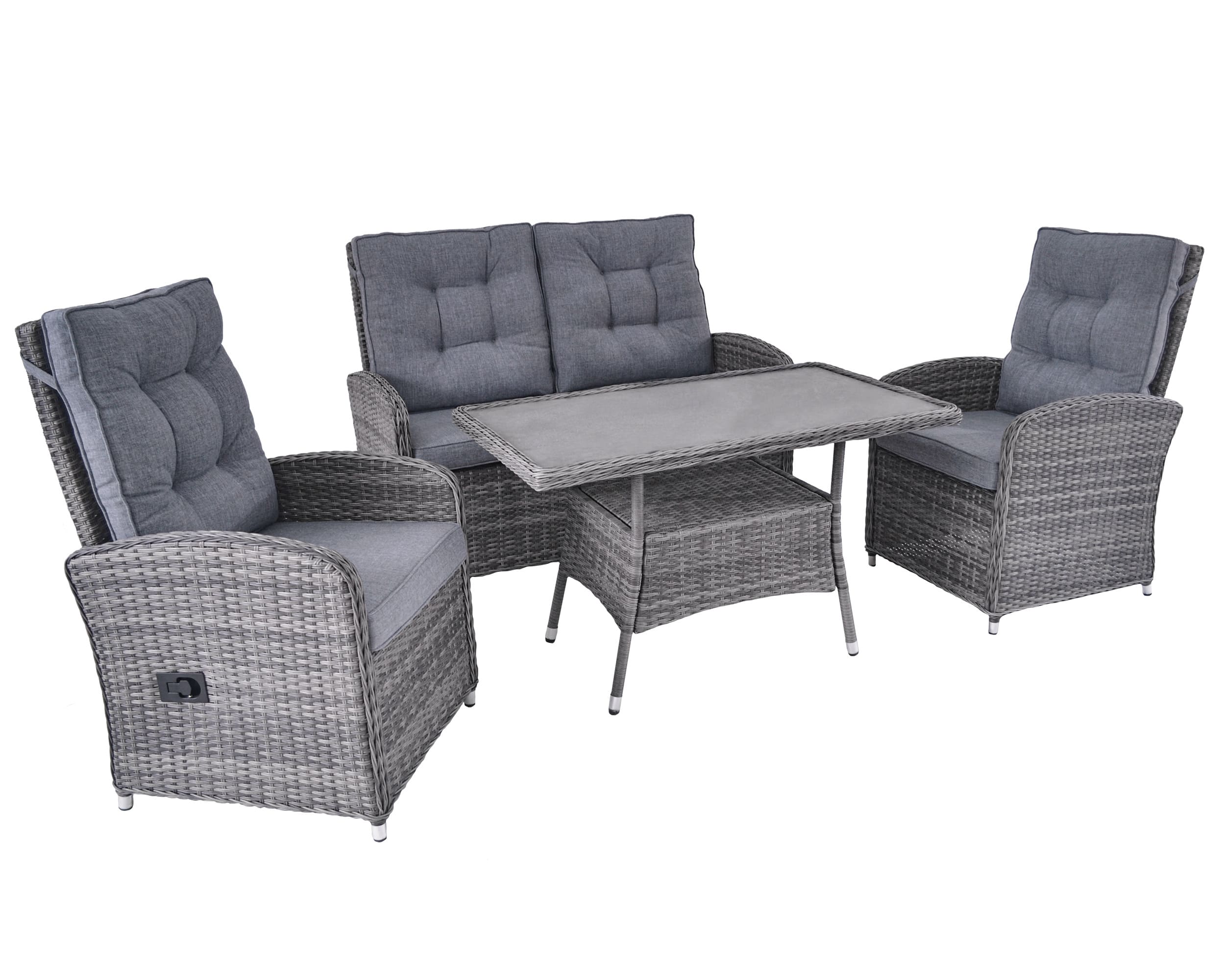 Lounge Set "Bailado" omega grey,4tlg.mit