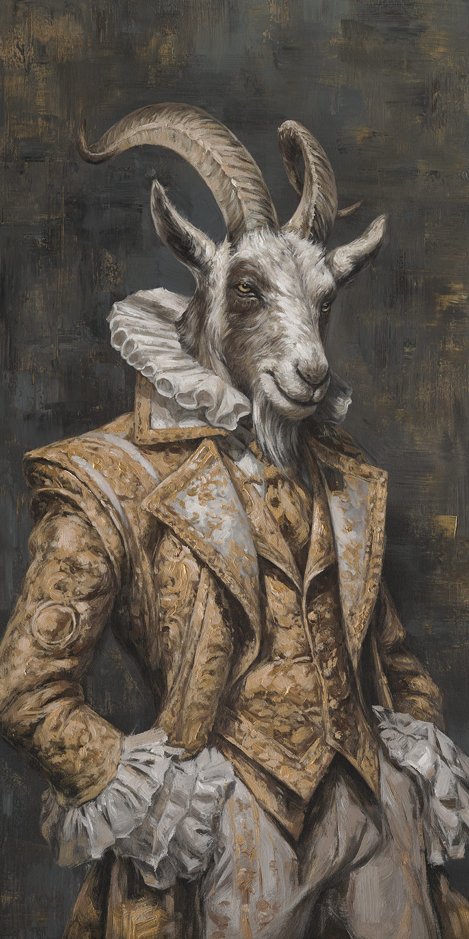 Ölbild Ziege 70x140cm