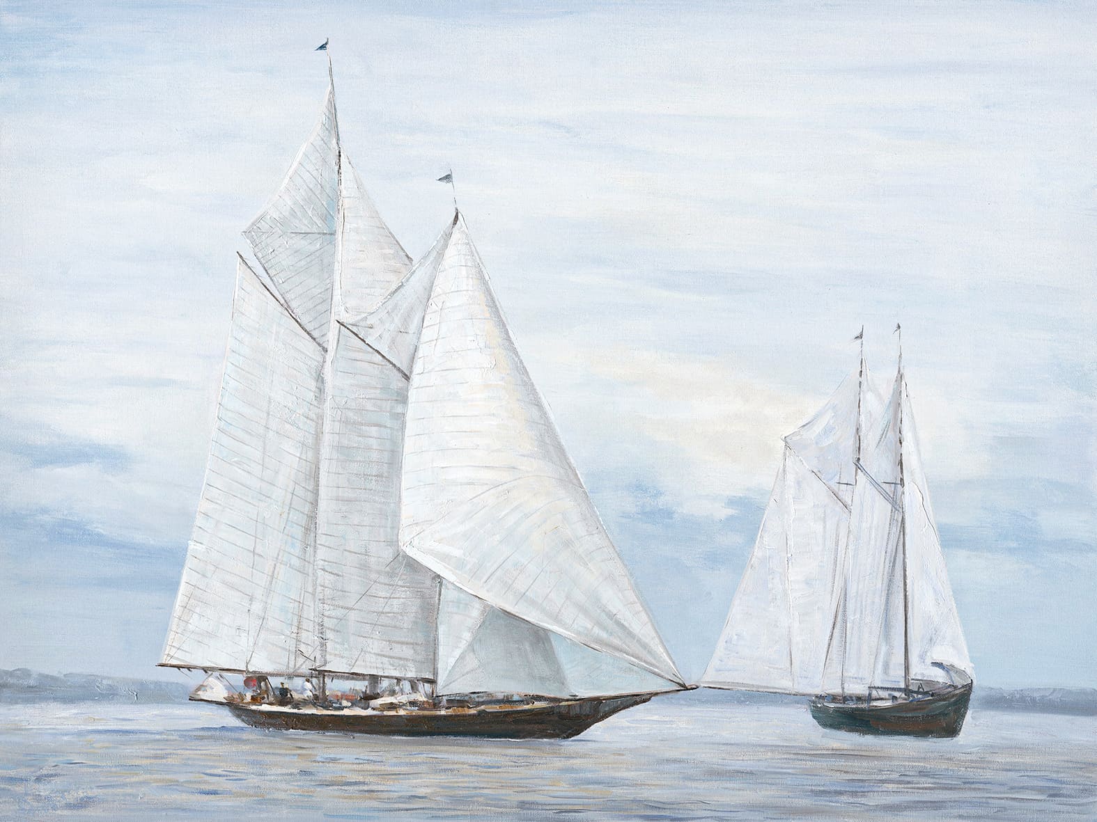 Ölbild Segelschiffe auf dem Meer 120x90
