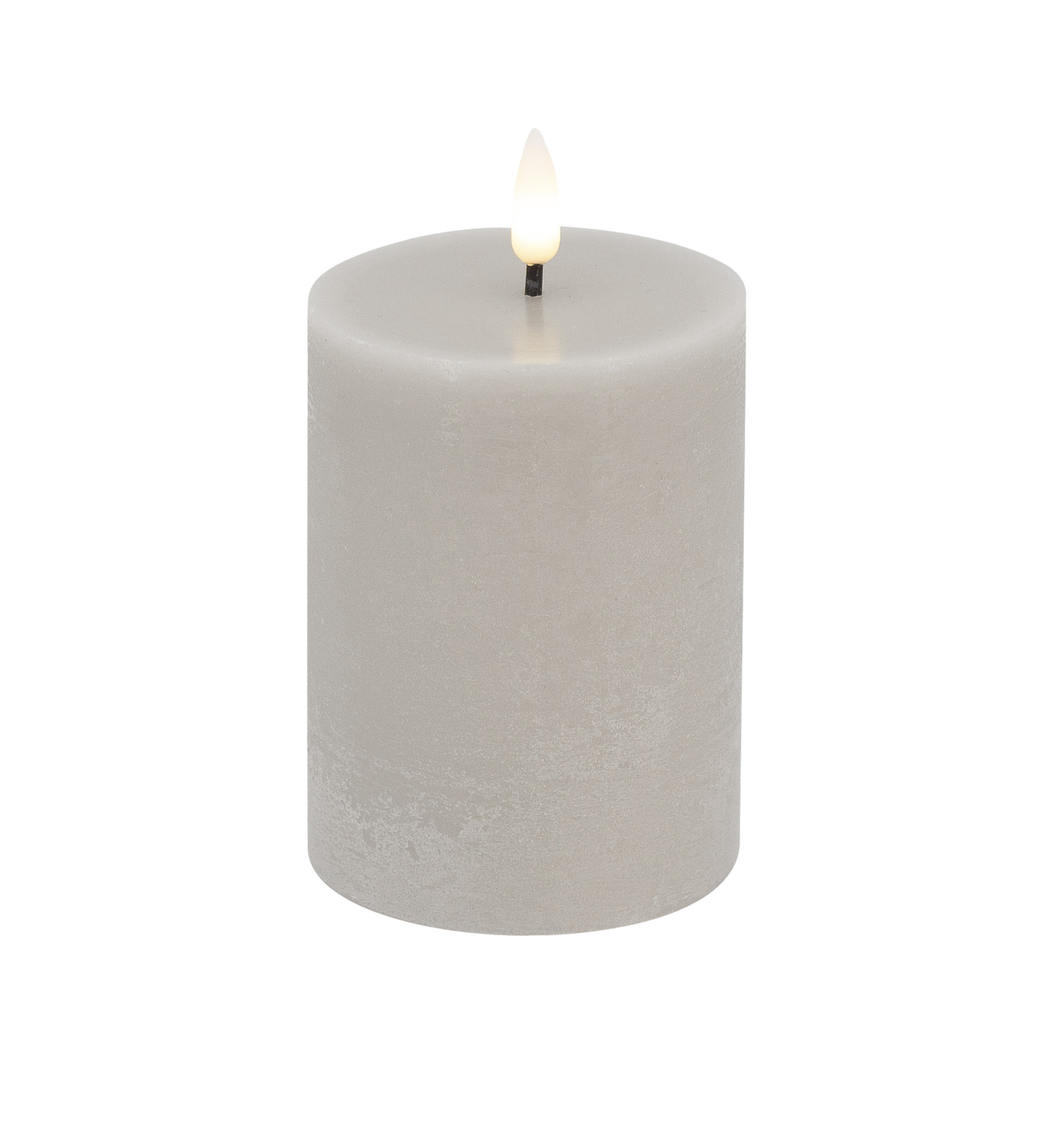 Zeitzone LED Kerze Aus Echtwachs – Mit Tanzender Flamme, Timer-Funktion, 7,5x12 Cm, Elfenbeinweiß