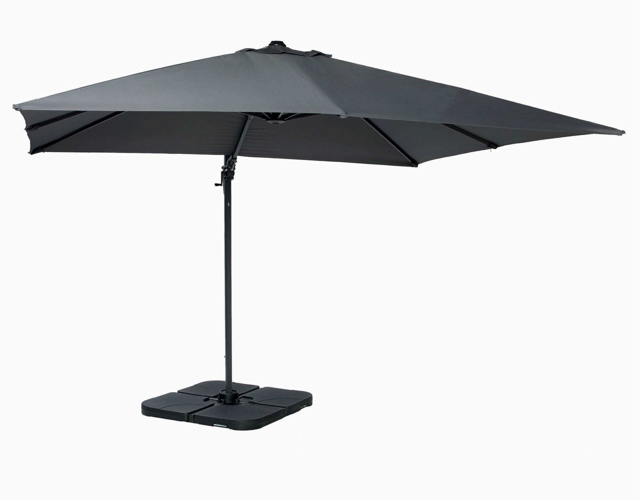 Ampelschirm "Napoli", 300cm, dark grey