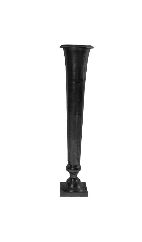 Standvase schwarz Alu H=120cm D=30cm