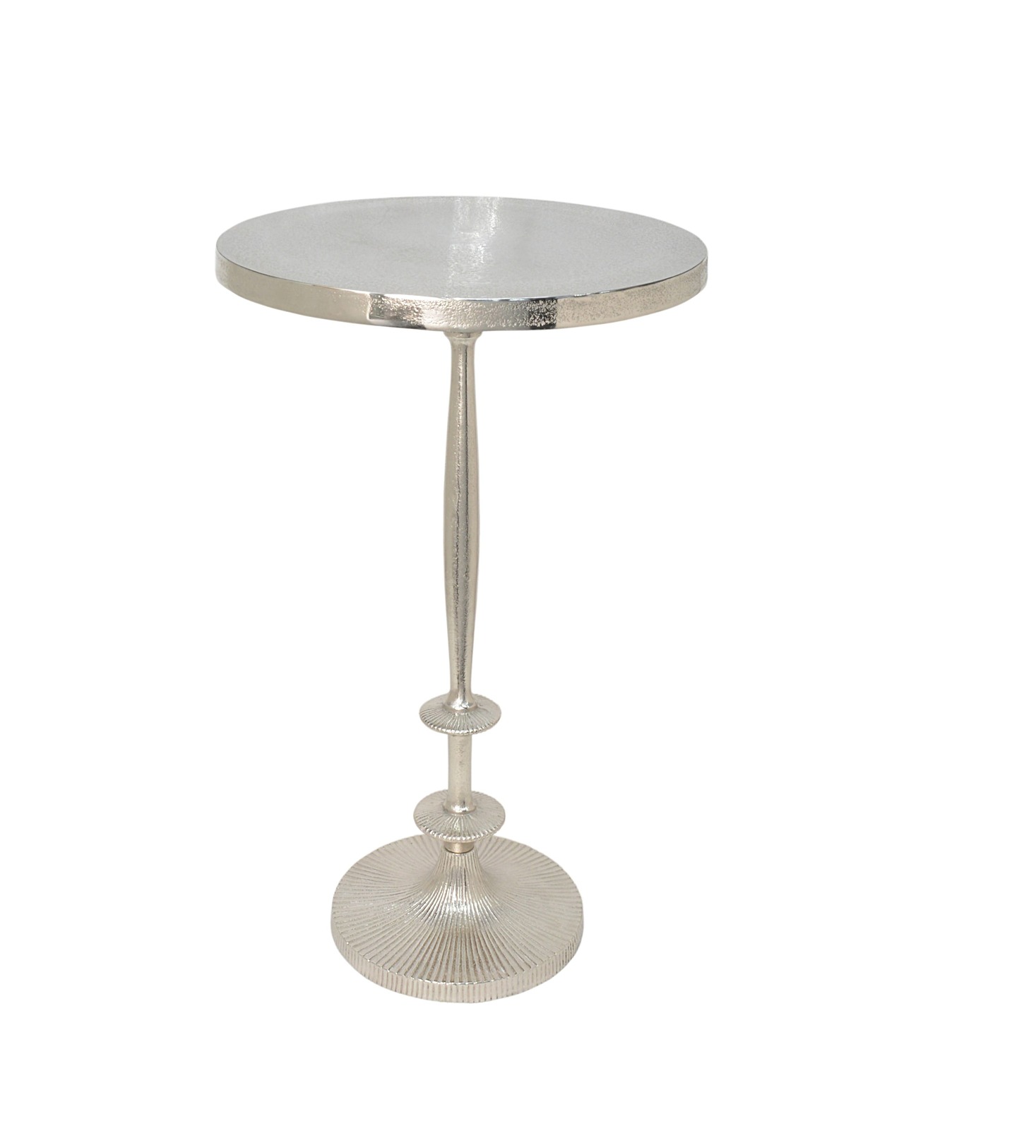 Beistelltisch Alu Nickel silber H:67