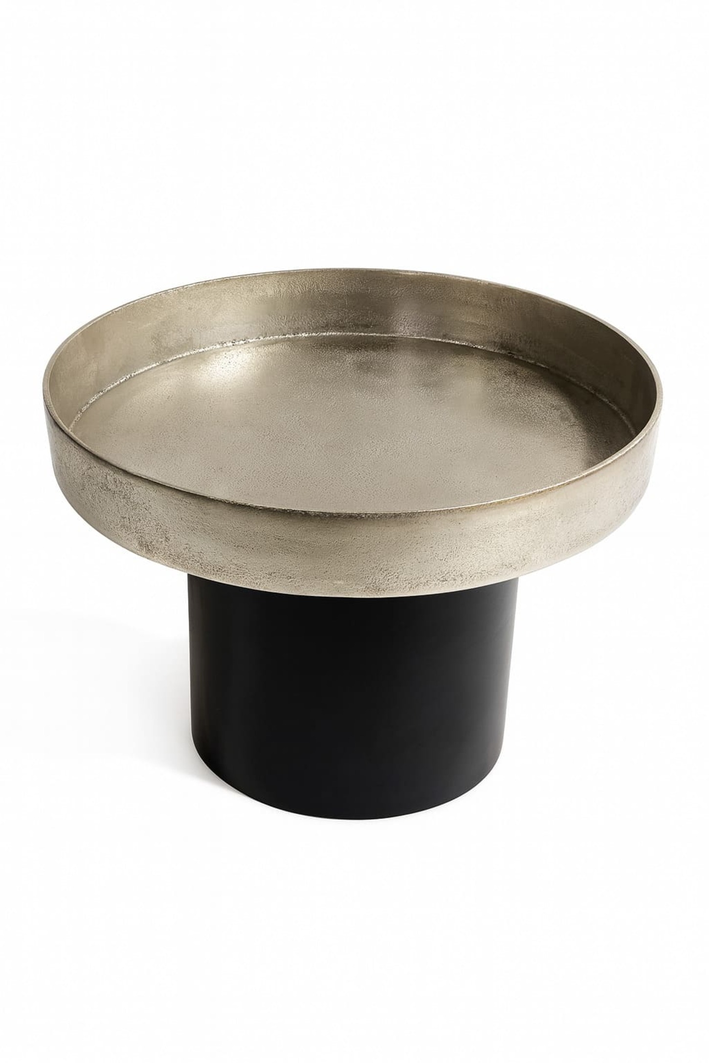 Beistelltisch rund Alu schwarzgold 51x51