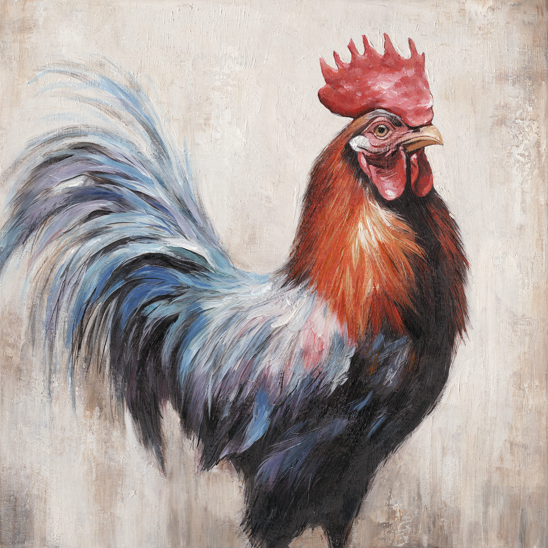 Ölbild Hahn 50x50cm