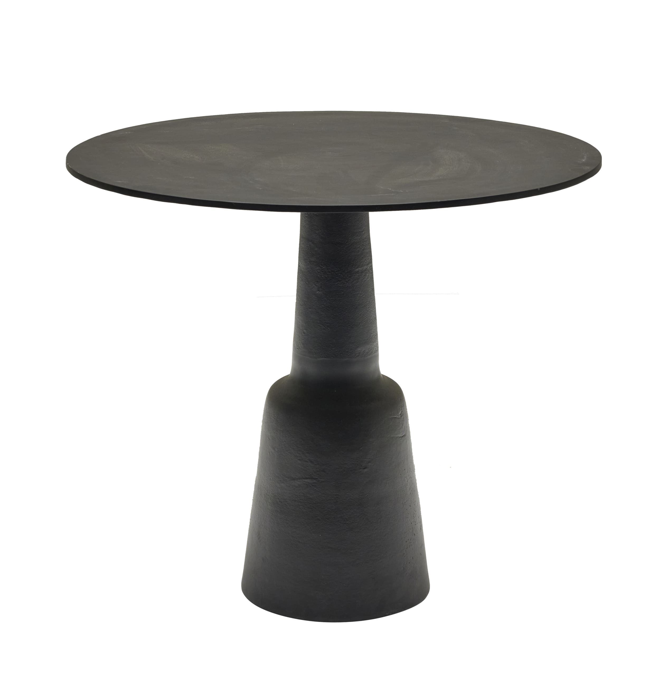 Warenträgertisch Säulenfuß Alu schwarz 90x90x78cm