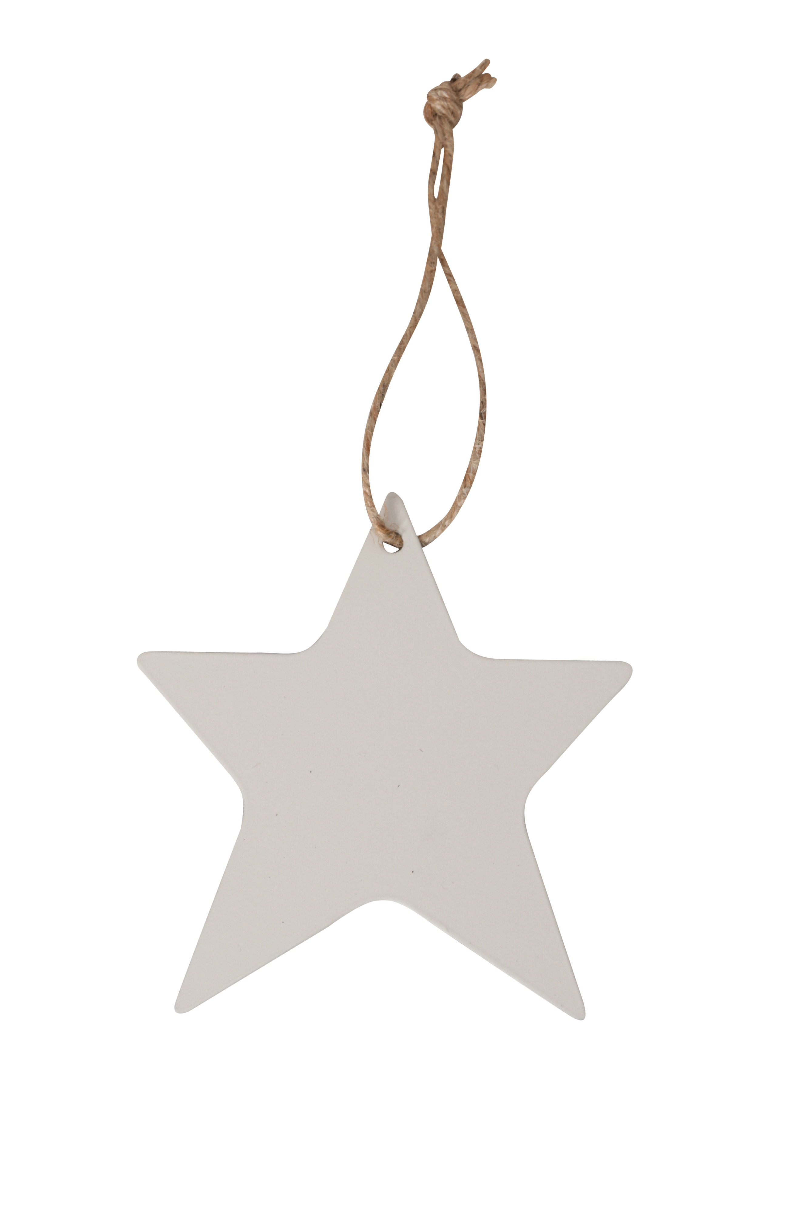 Anhänger sternform weiß 19x1x20
