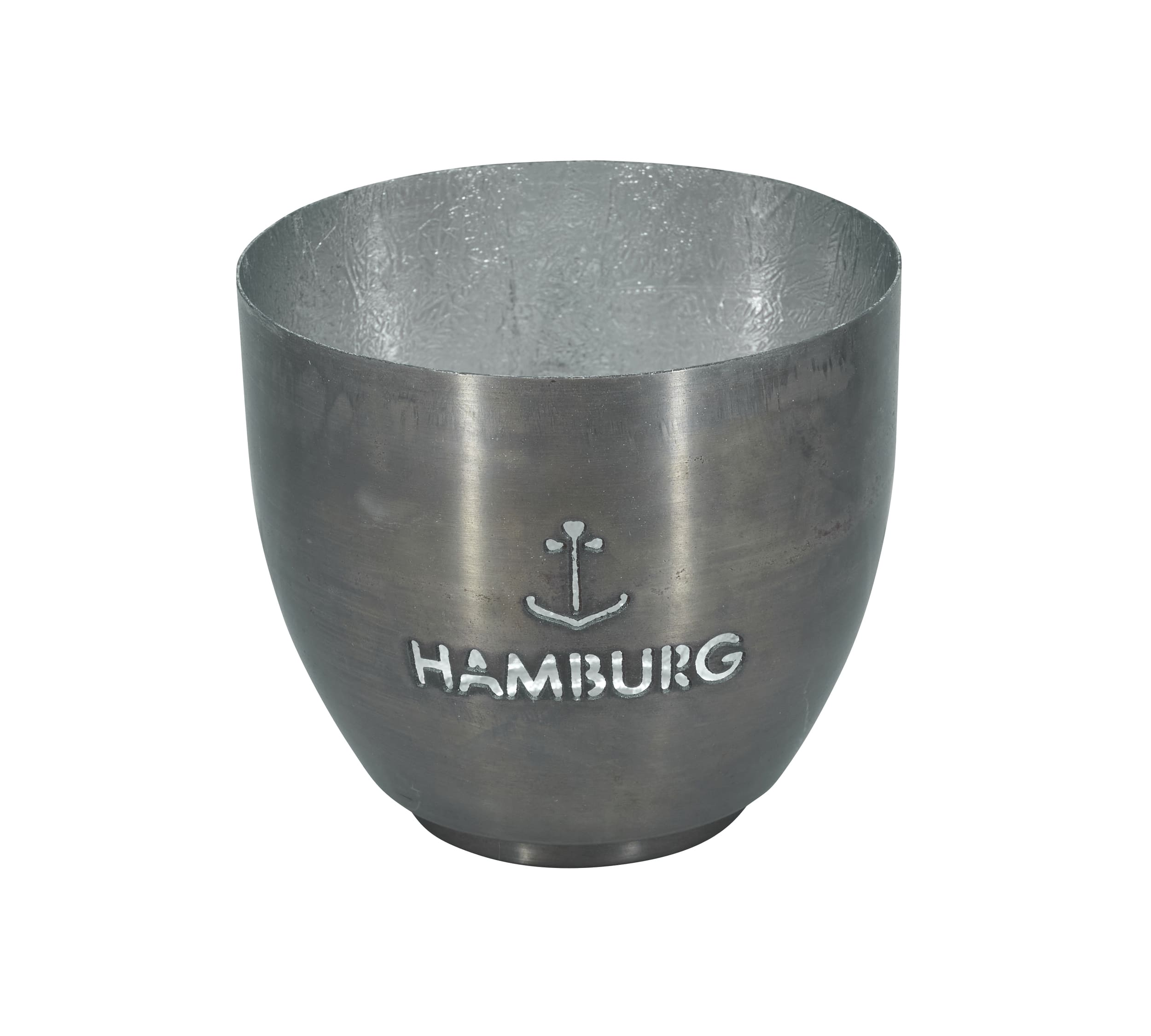 Votiv Bali Anker Hamburg Eisen Gebirge Pewter silber metallic D=10cm H=9cm