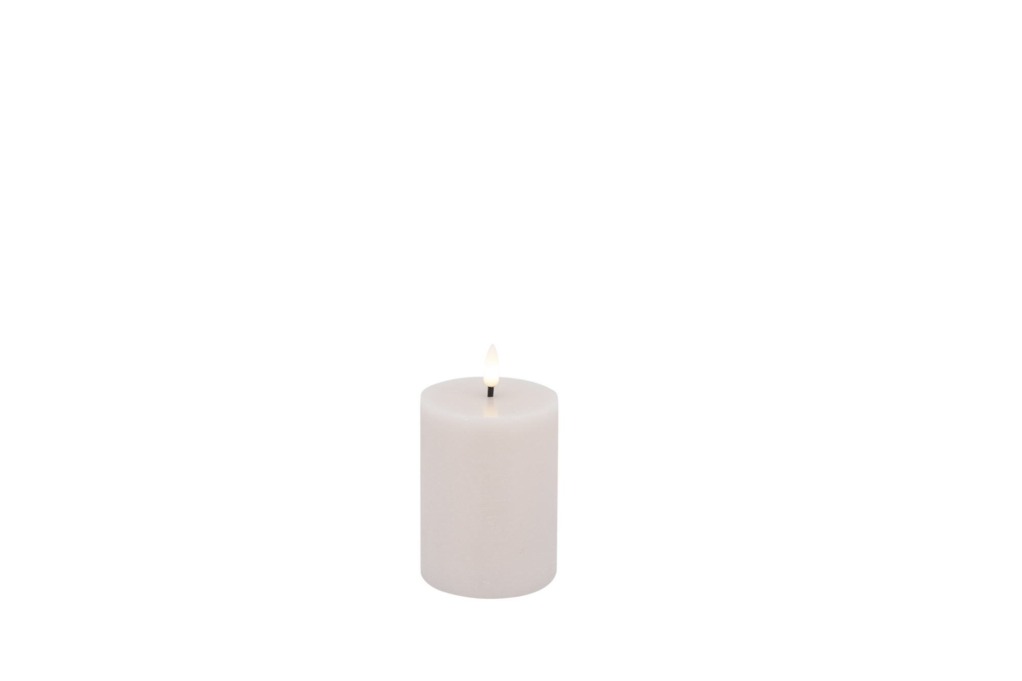 LED Stumpenkerze Summer Echtwachs summer pink rustic 7,5x10cm 3D-Flamme warmwei