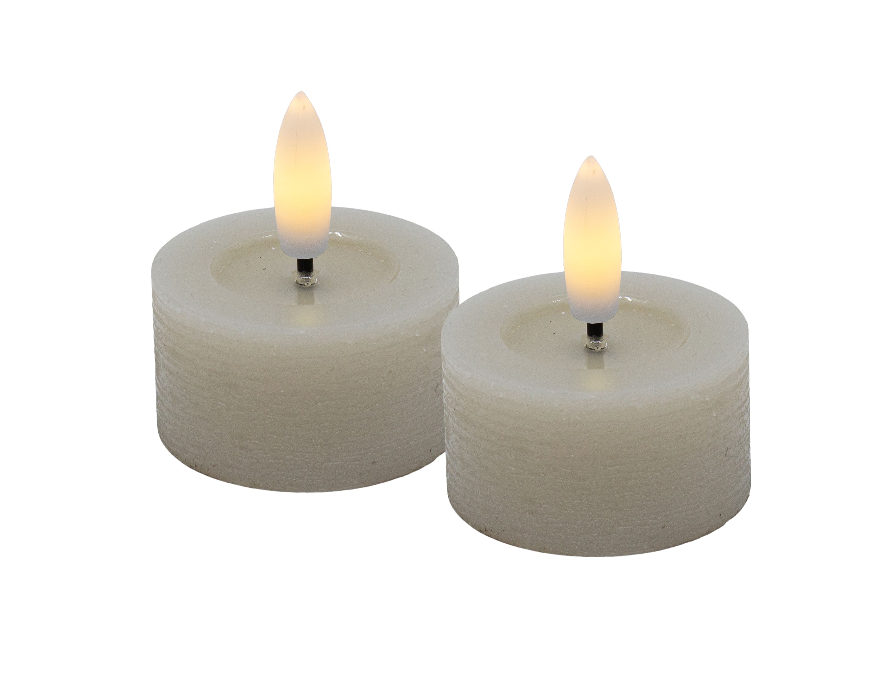 LED Teelicht Set sand rustic 4,5x2,5