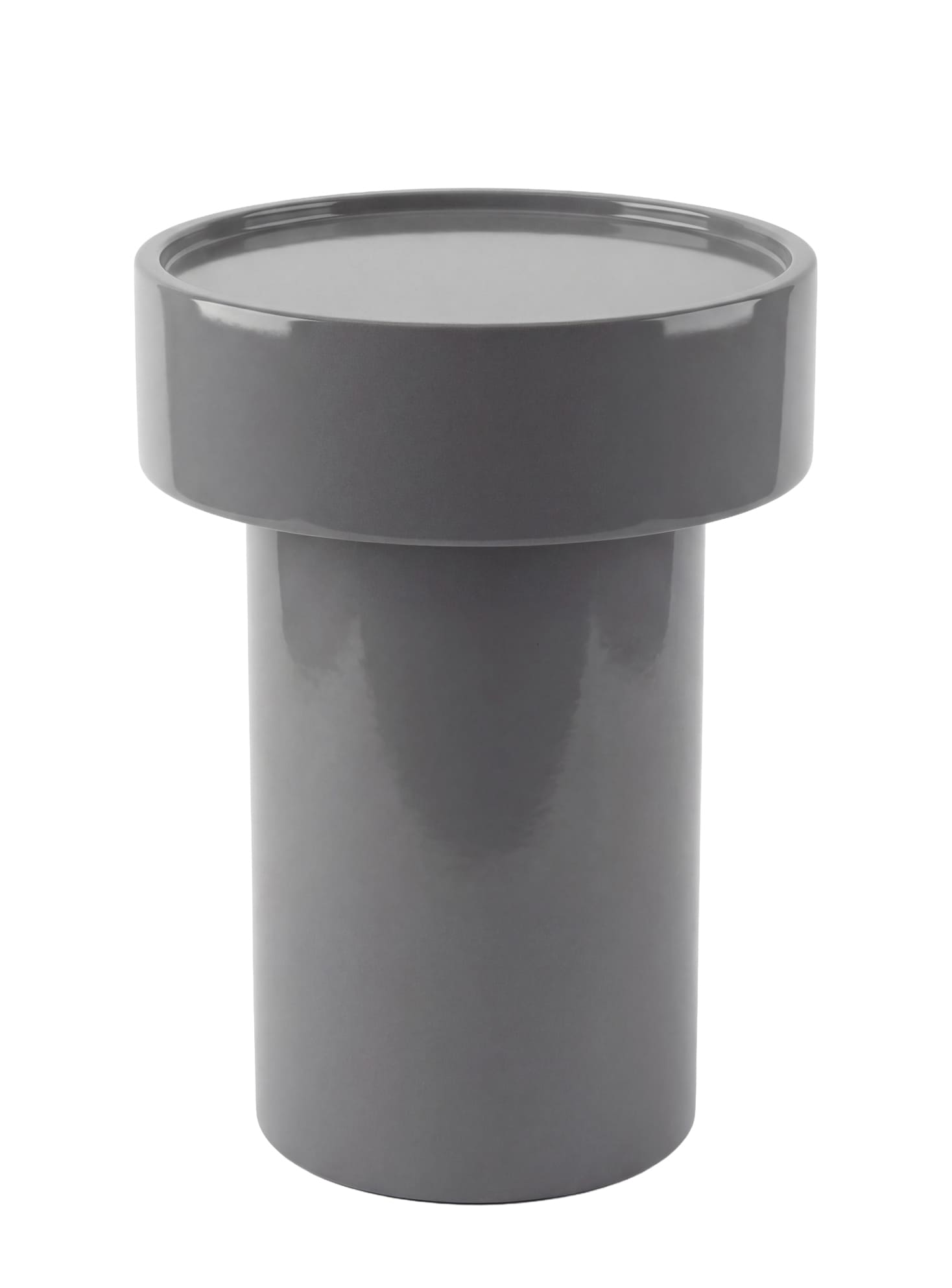 Beistelltisch Eisen emalliert grau 40x40x56cm