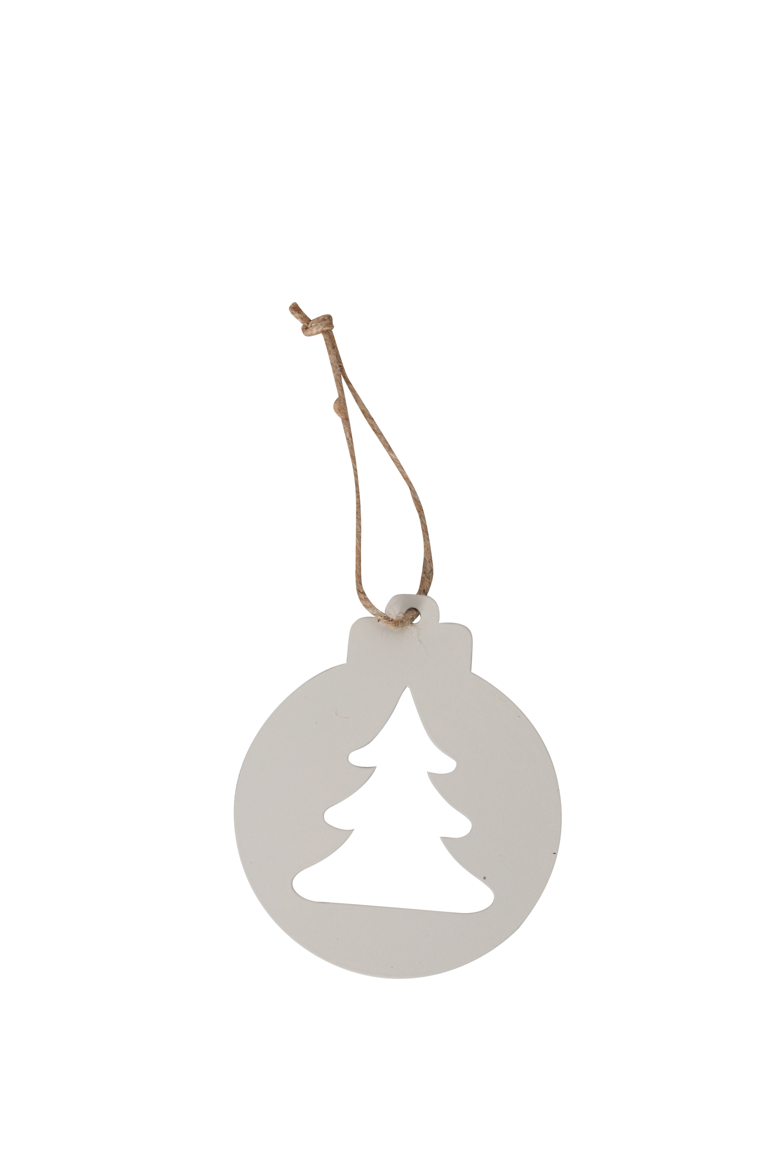 Anhänger Kugel Tanne weiß 12,5x1x15