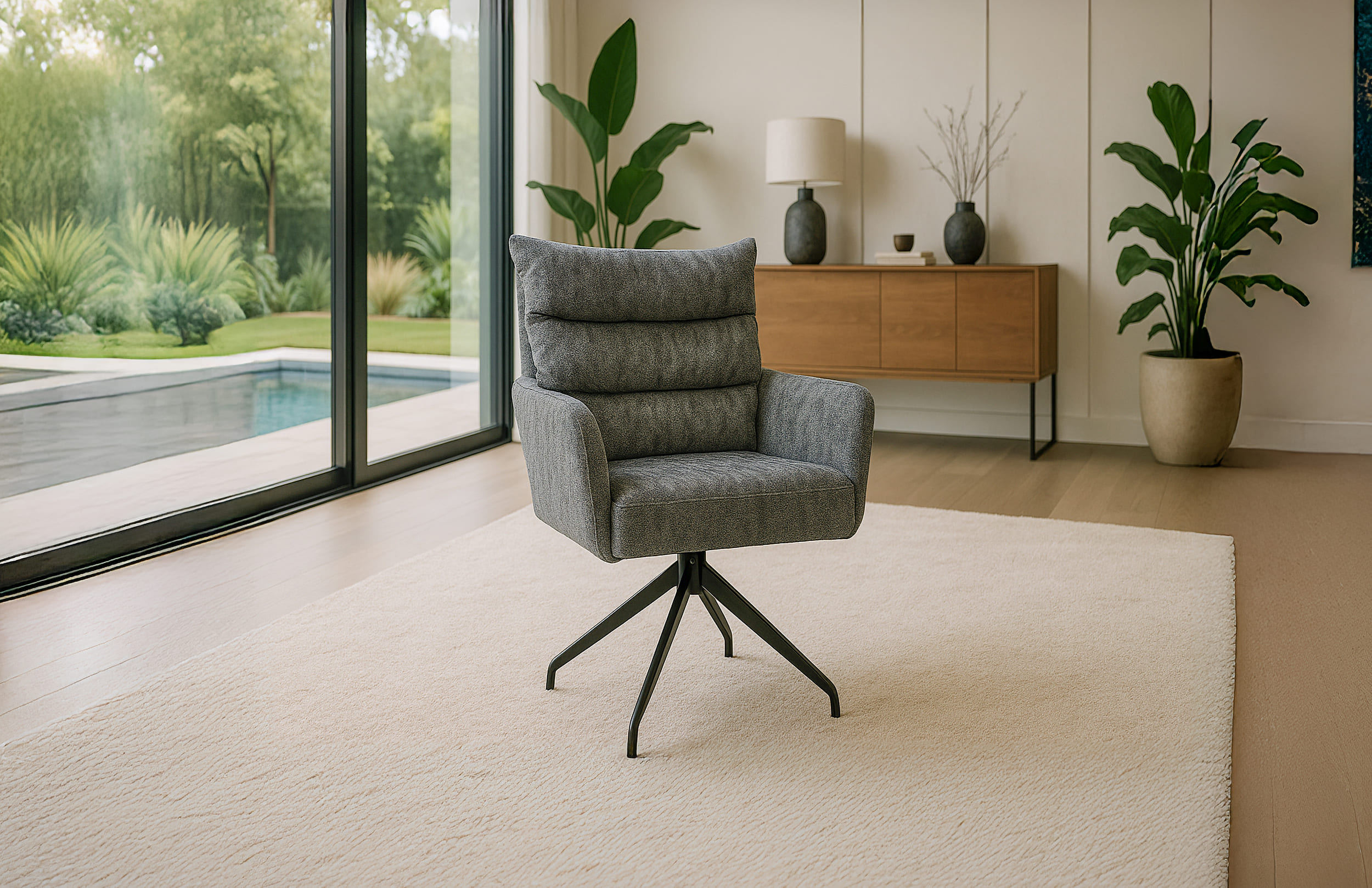 Drehstuhl Houston Webstoff grau Drehstuhl Houston Webstoff grau