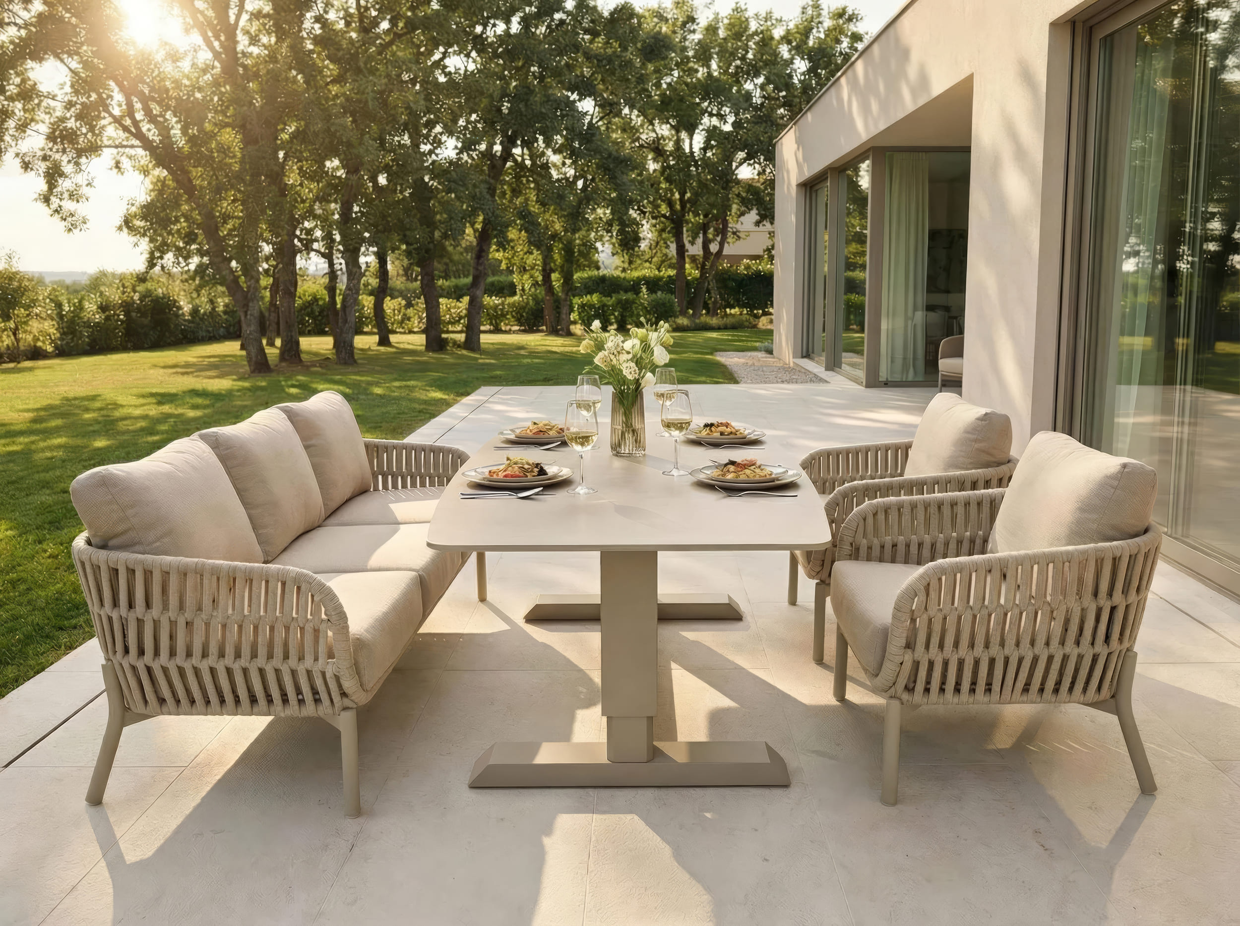 Dining-Sessel "Terrano" Natur/Beige/Taup