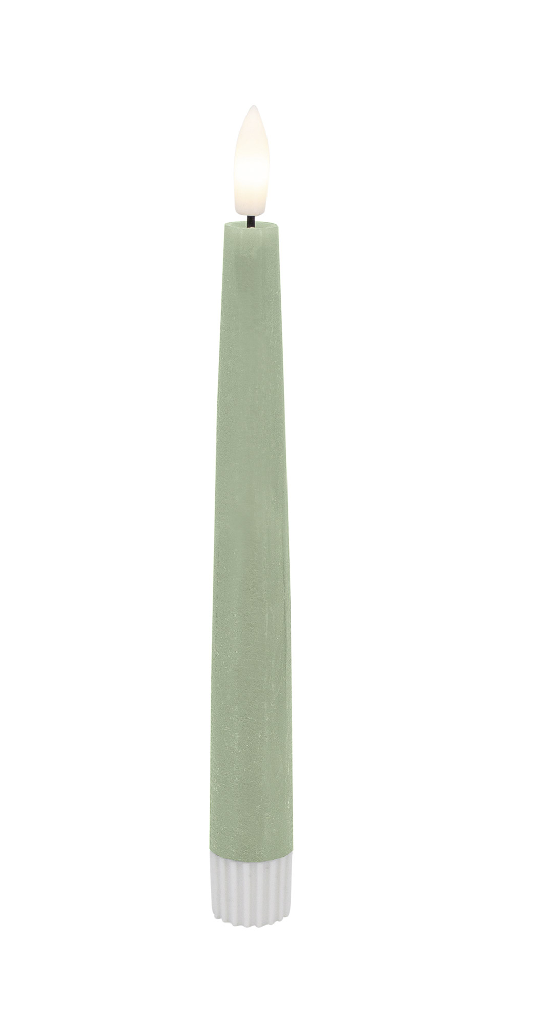 2 LED Stabkerzen SHINE – 25 Cm Hoch, Echtwachs Gedreht, Timer 6h An/18h Aus, 3D Flamme