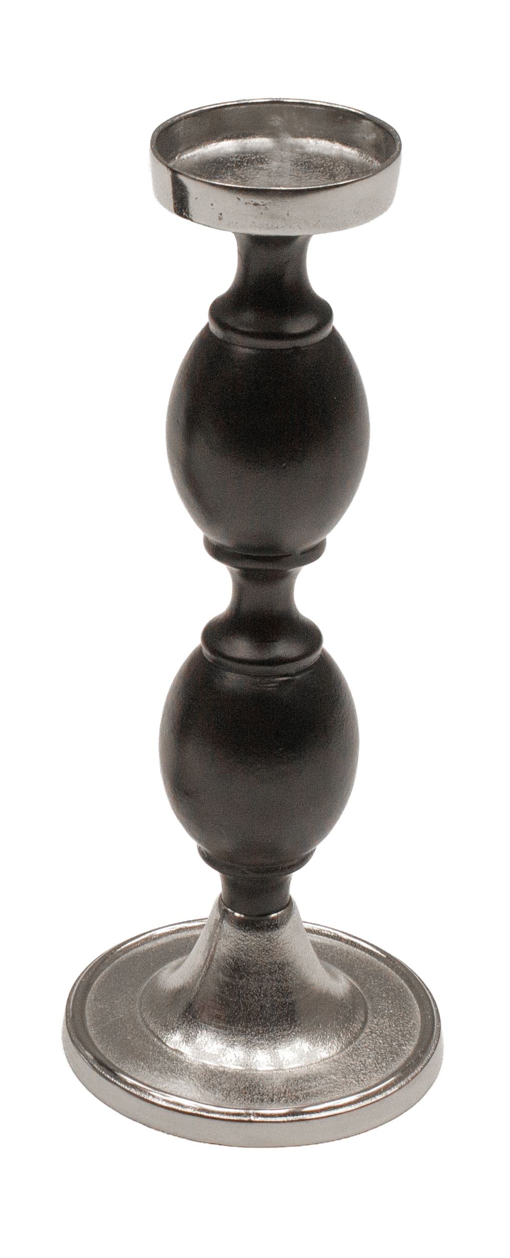 Kerzenständer Tropfendesgin Alu schwarz 19x19x49cm