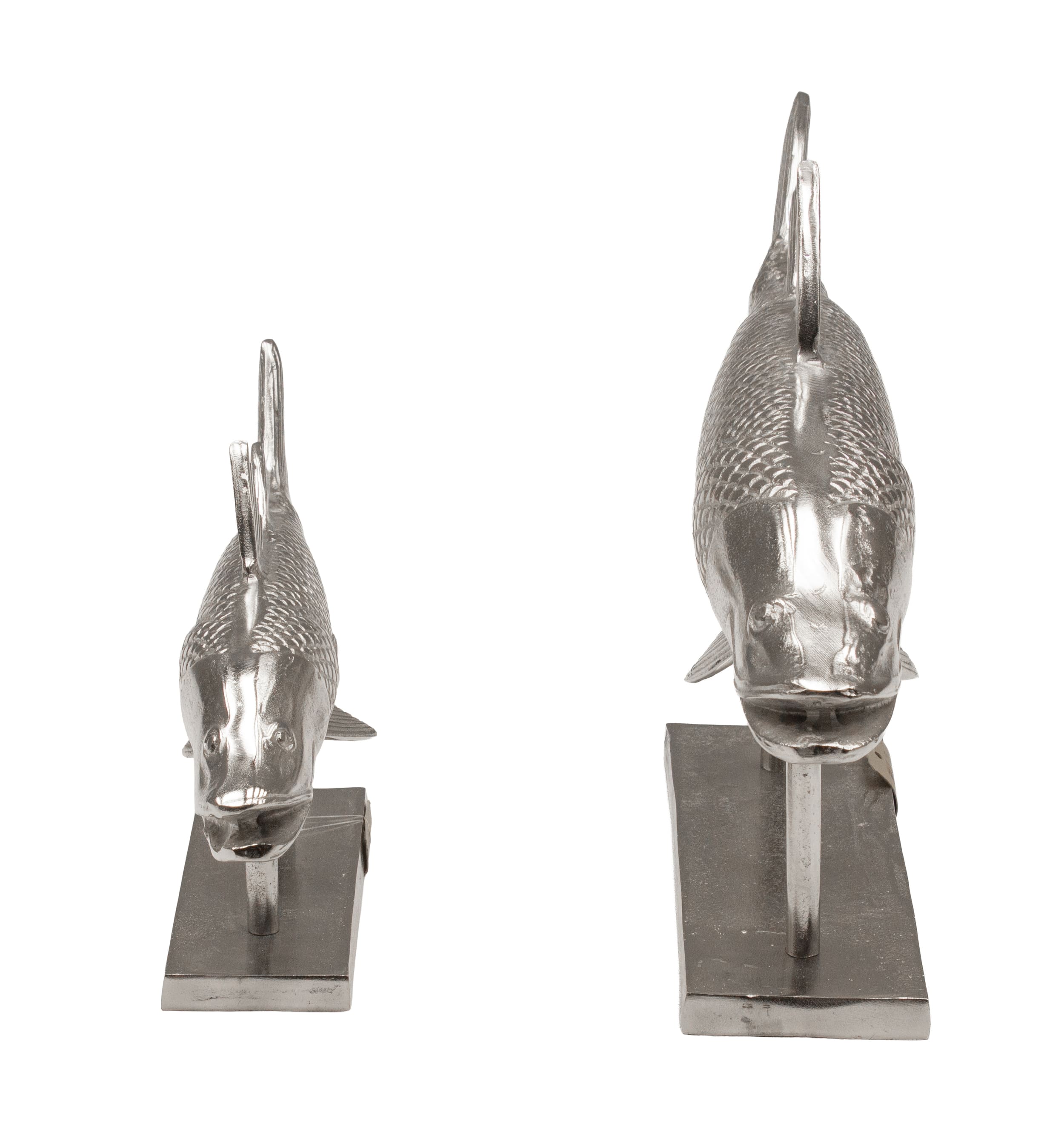 Standdeko Fisch Alu Nickle 43X8X21cm