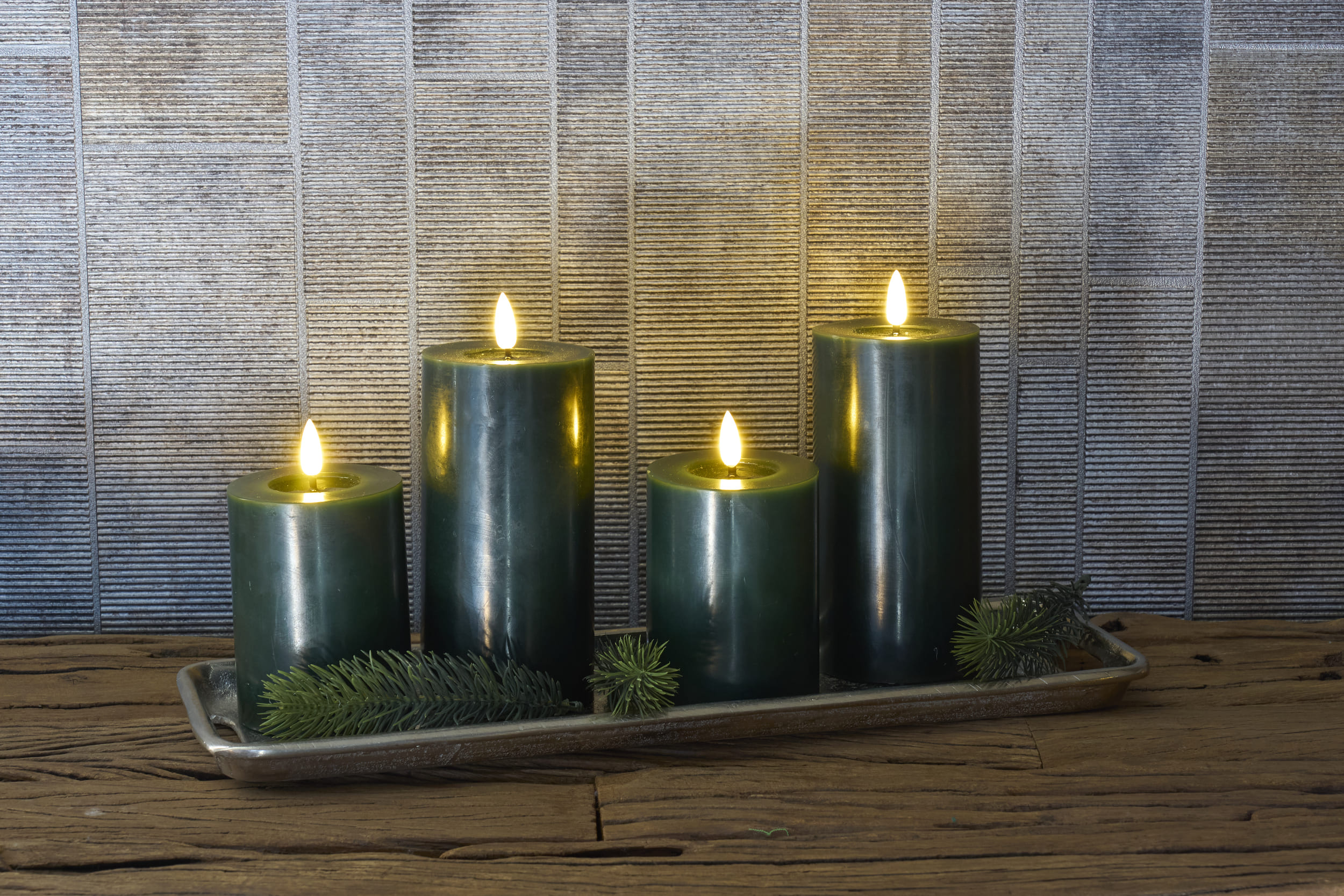 LED 4er Set W green ohne Teller